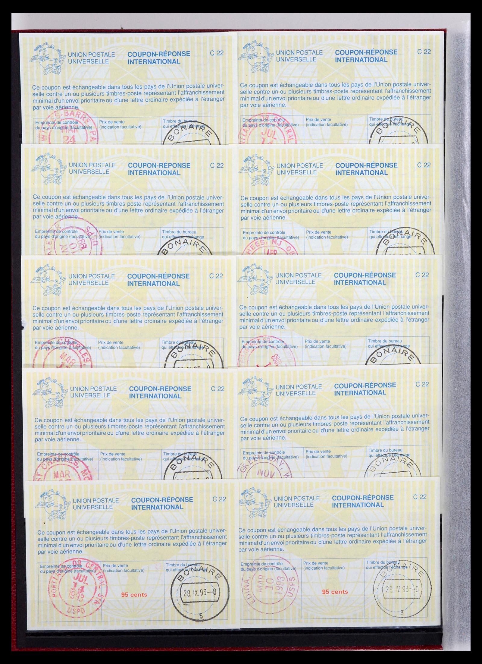 36621 002 - Stamp collection 36621 Wereld, International Reply coupons.