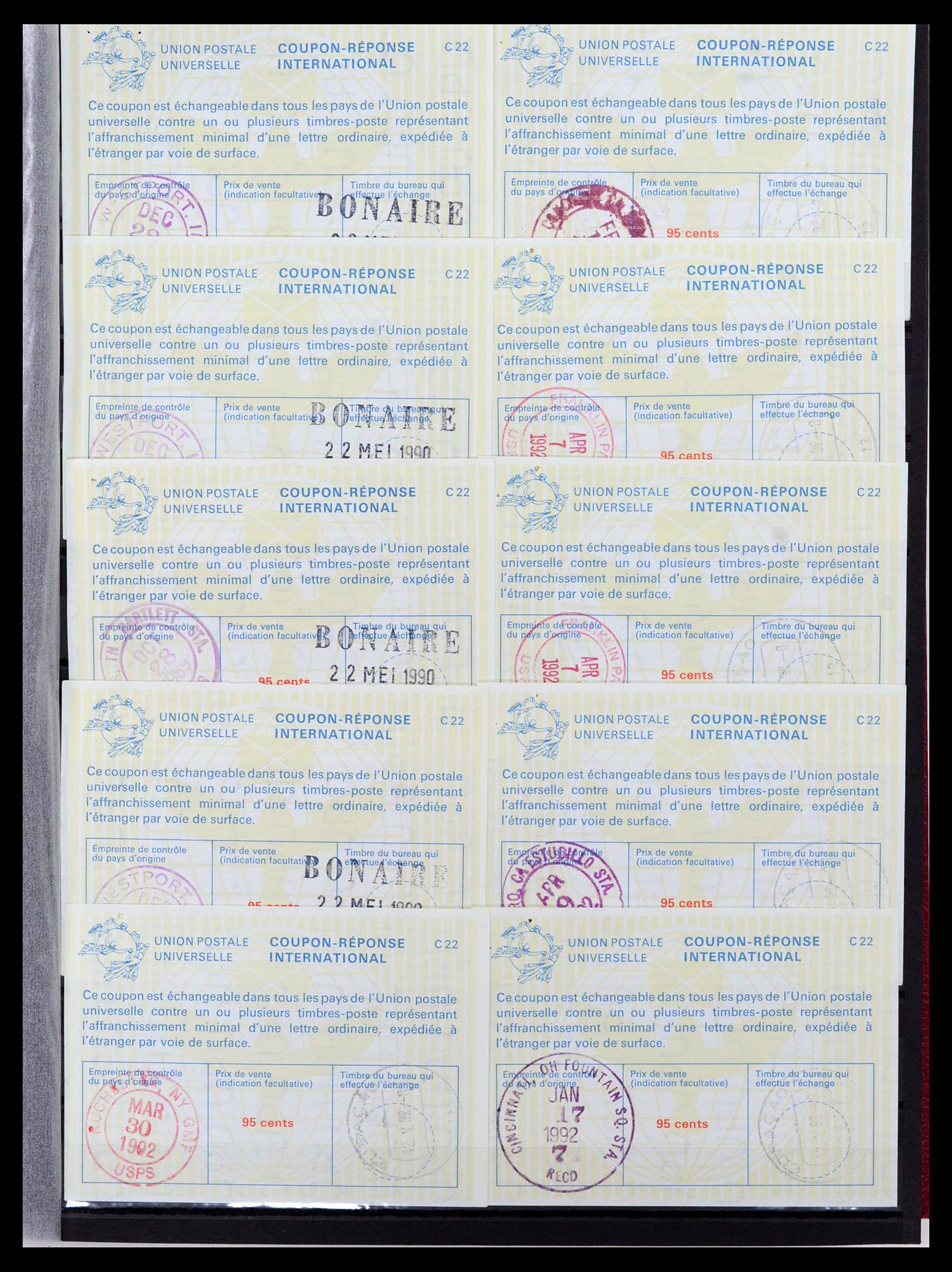 36621 005 - Postzegelverzameling 36621 World, International Reply coupons.