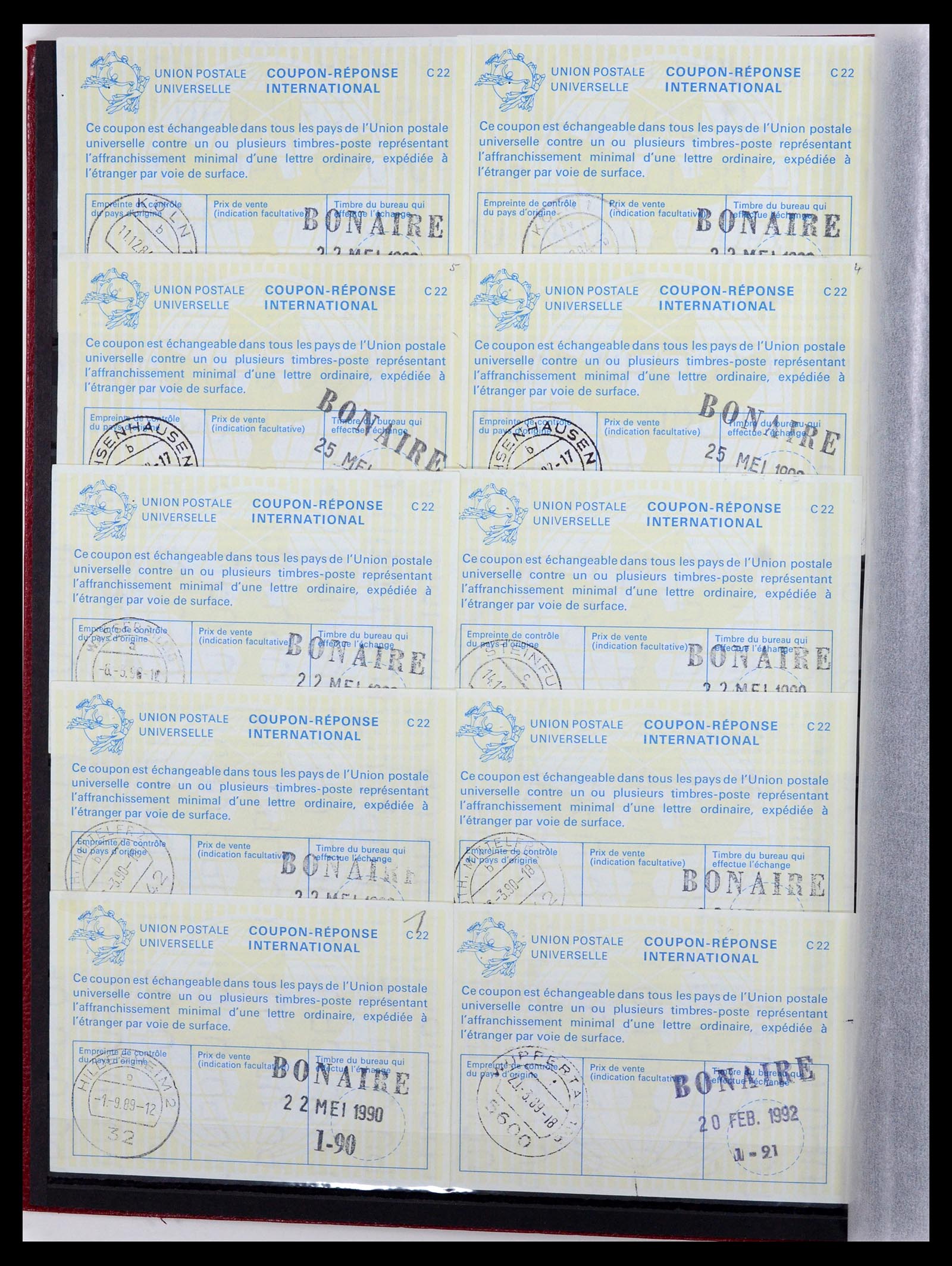 36621 008 - Stamp collection 36621 Wereld, International Reply coupons.