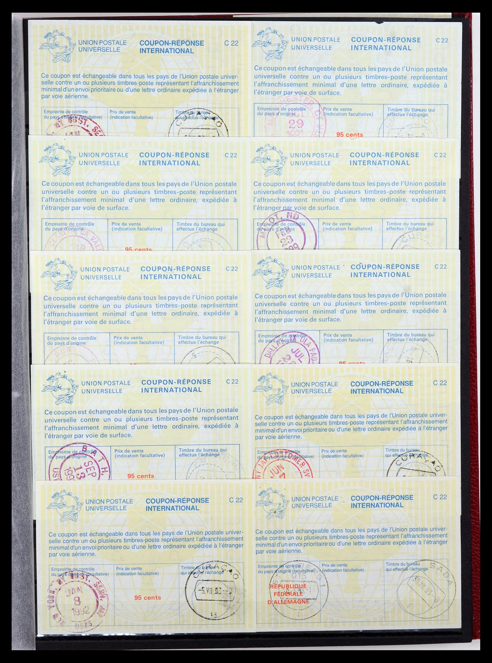 36621 025 - Postzegelverzameling 36621 World, International Reply coupons.