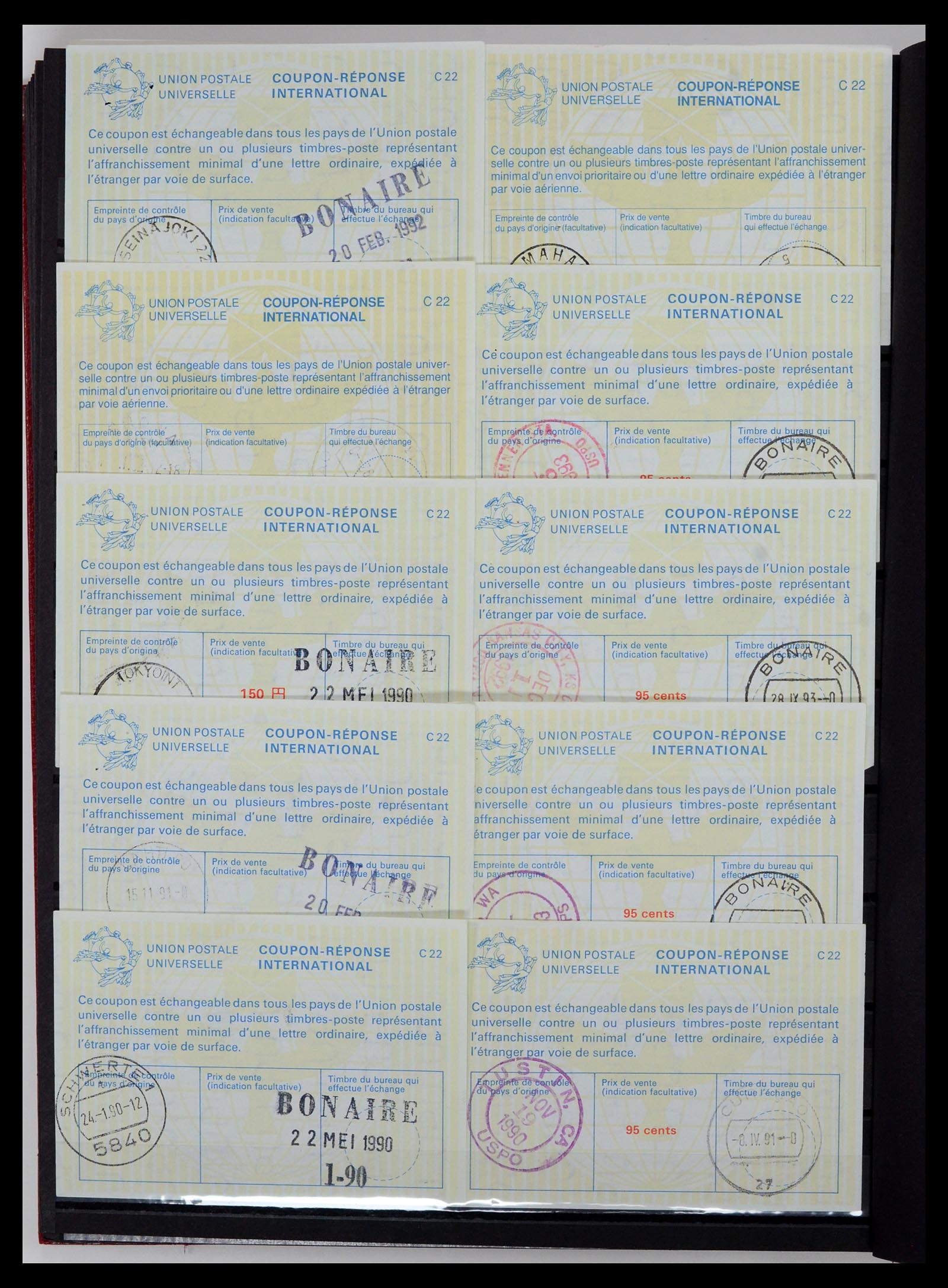 36621 032 - Postzegelverzameling 36621 World, International Reply coupons.