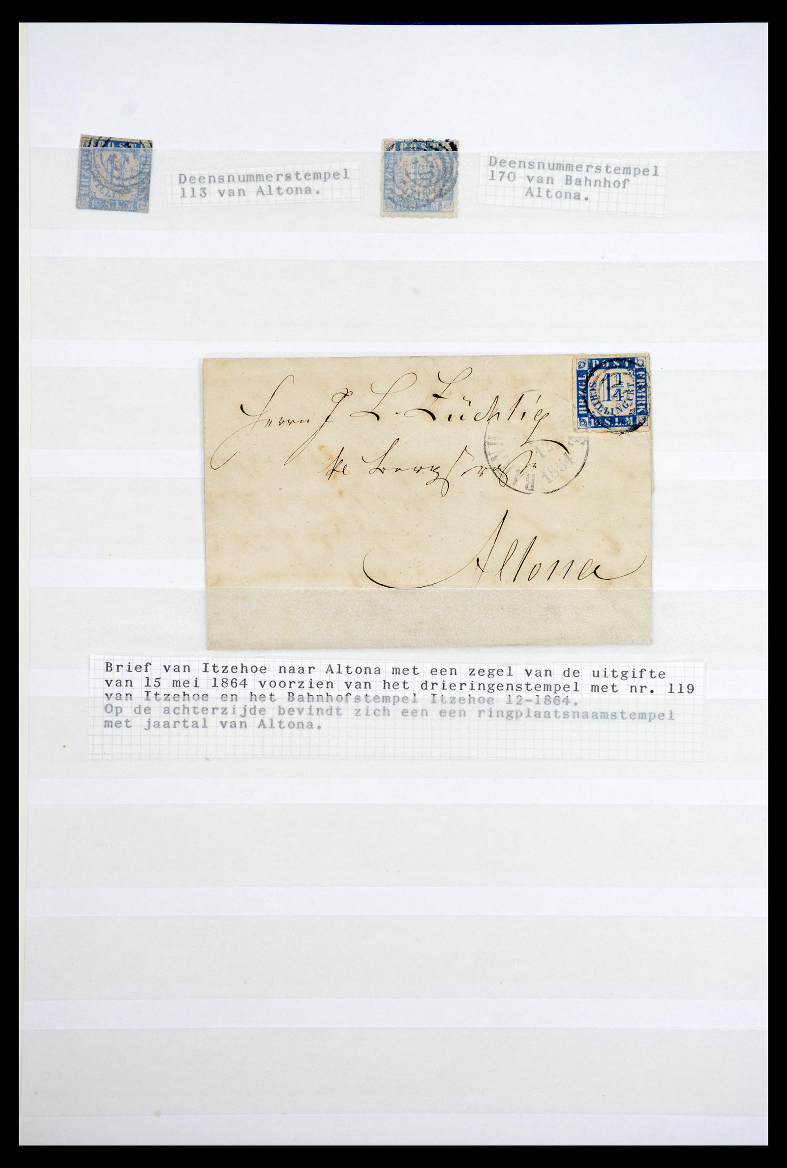 36626 007 - Postzegelverzameling 36626 Schleswig-Holstein 1851-1864.