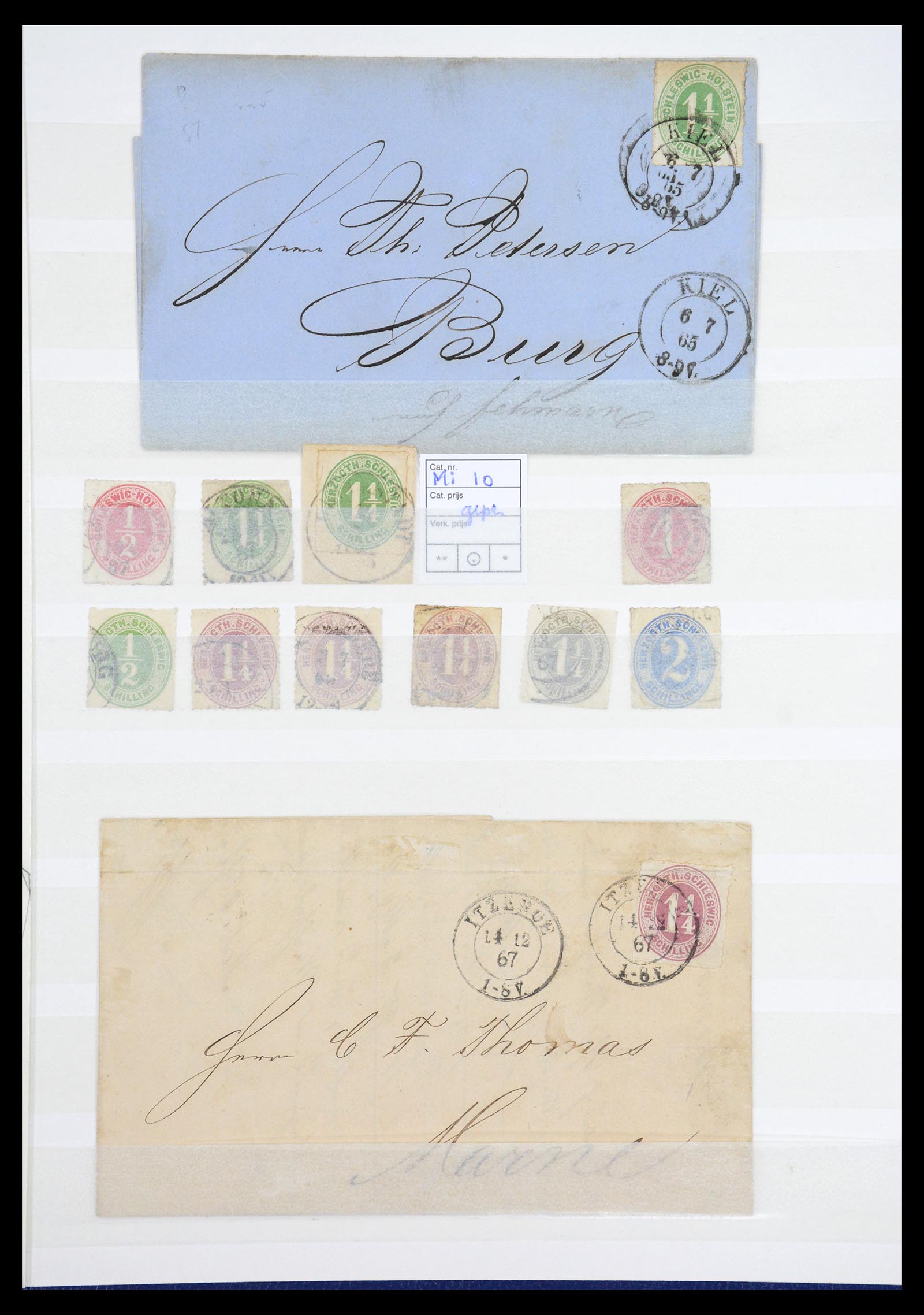 36626 008 - Postzegelverzameling 36626 Schleswig-Holstein 1851-1864.