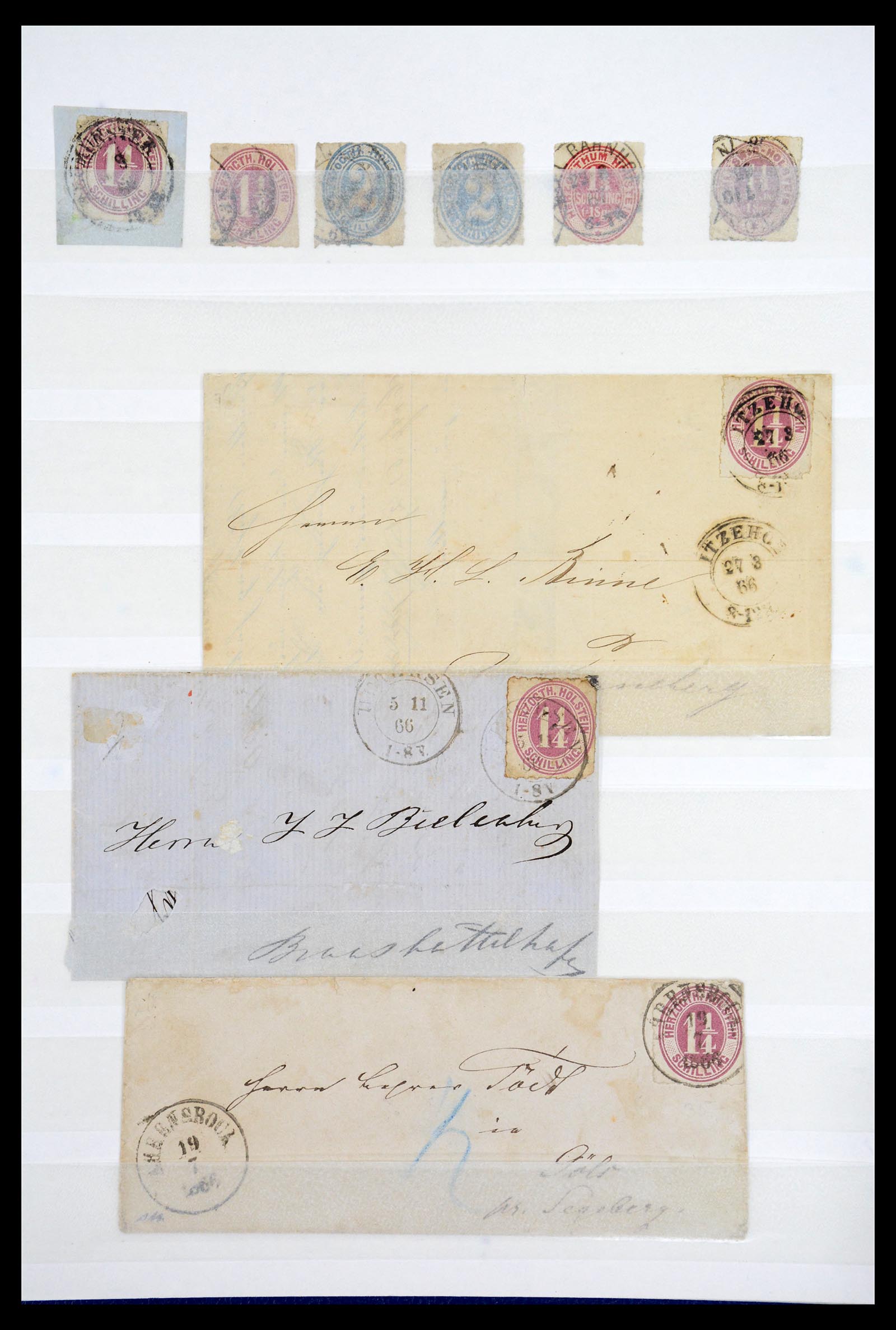 36626 010 - Postzegelverzameling 36626 Schleswig-Holstein 1851-1864.