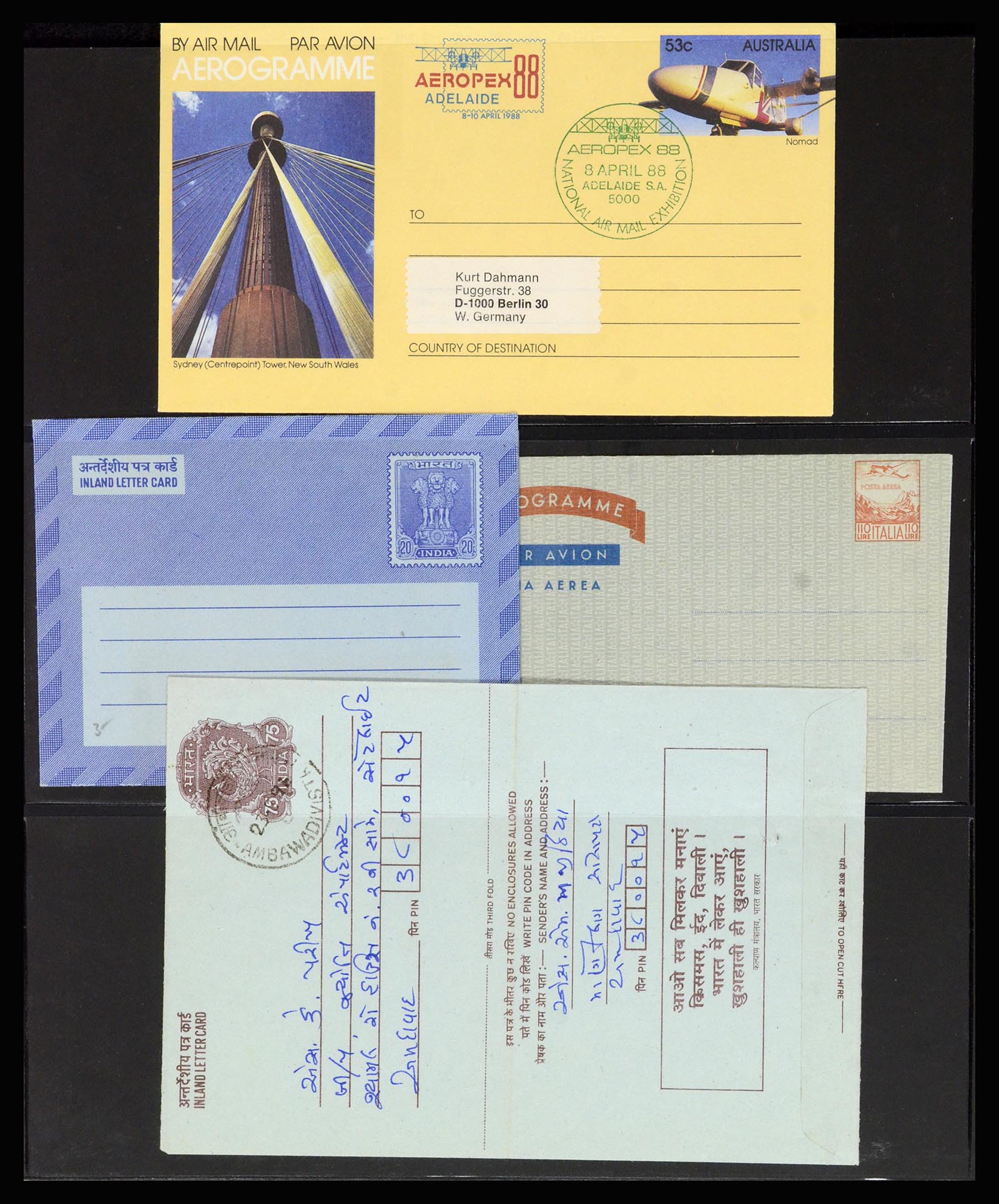 36627 010 - Stamp collection 36627 World aerograms.