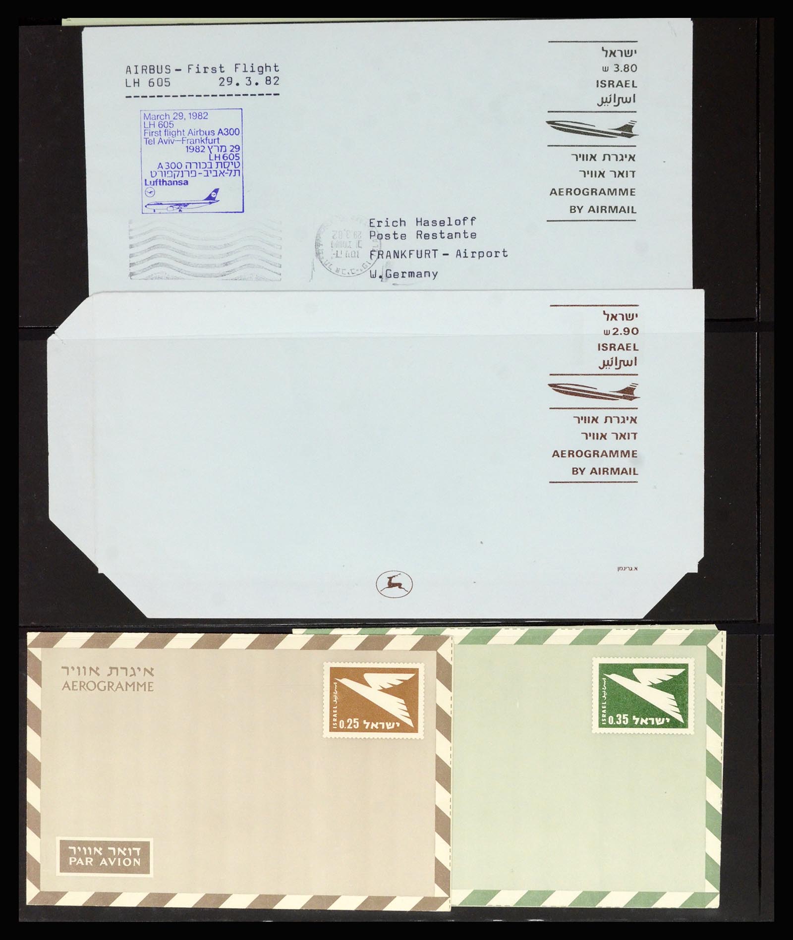 36627 028 - Postzegelverzameling 36627 Wereld aerogrammen.