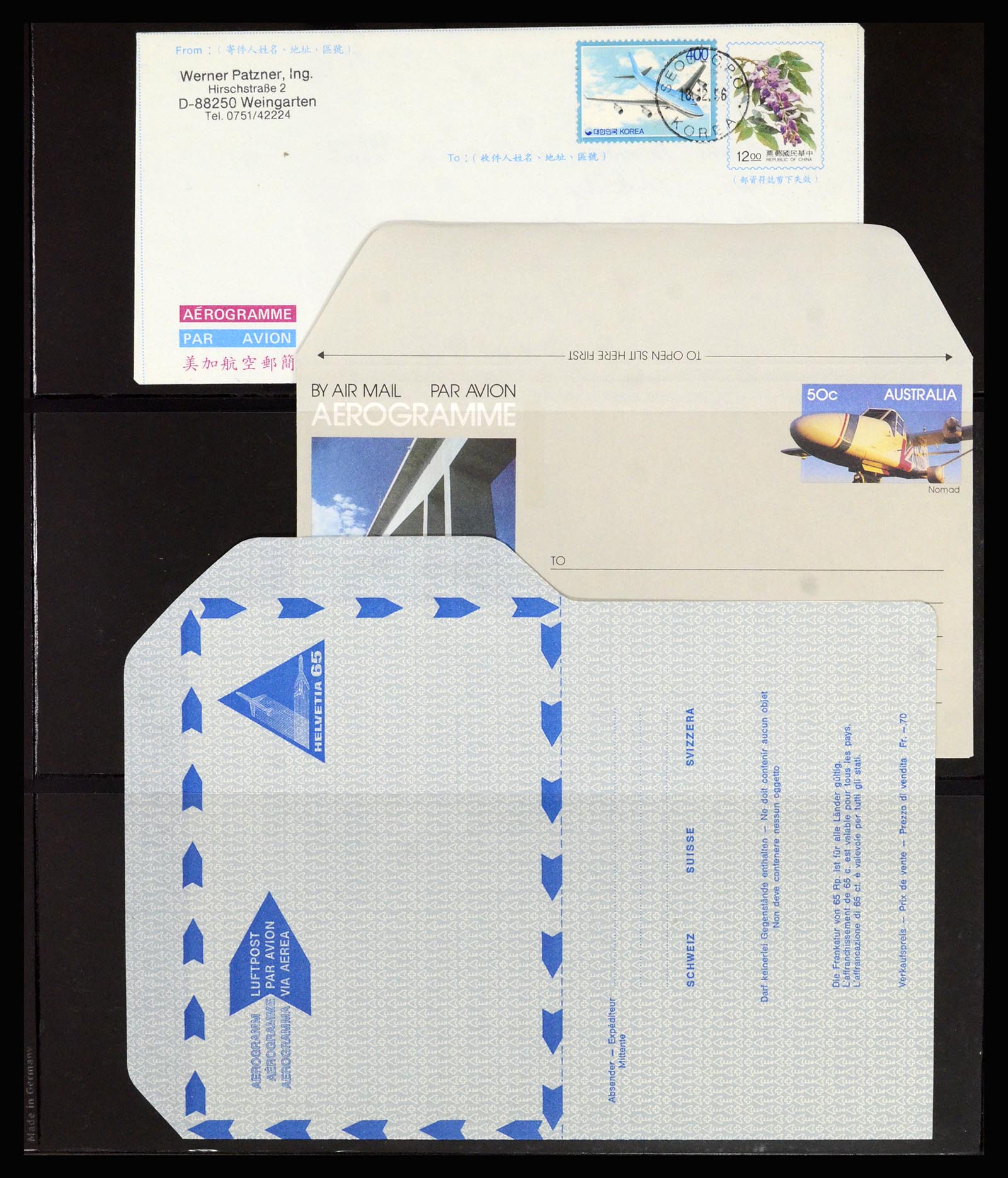 36627 053 - Stamp collection 36627 World aerograms.