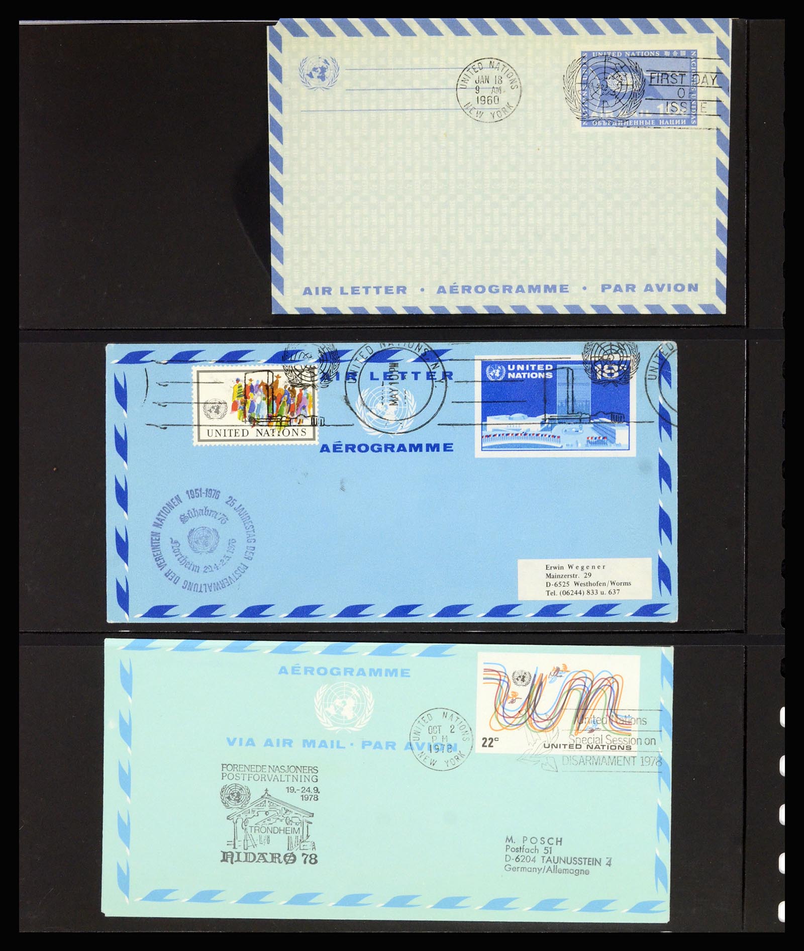 36627 056 - Stamp collection 36627 World aerograms.