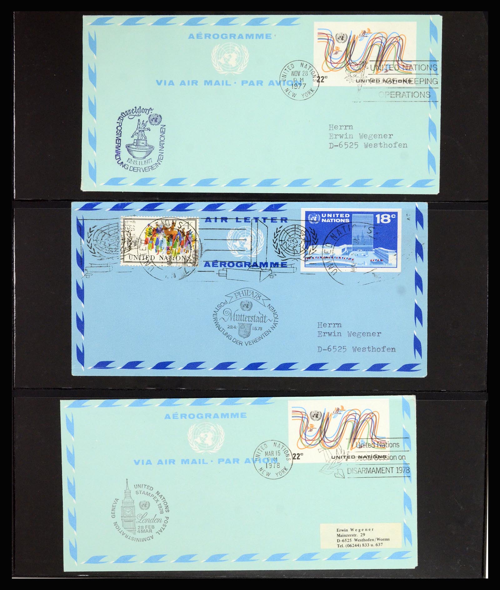 36627 057 - Stamp collection 36627 World aerograms.