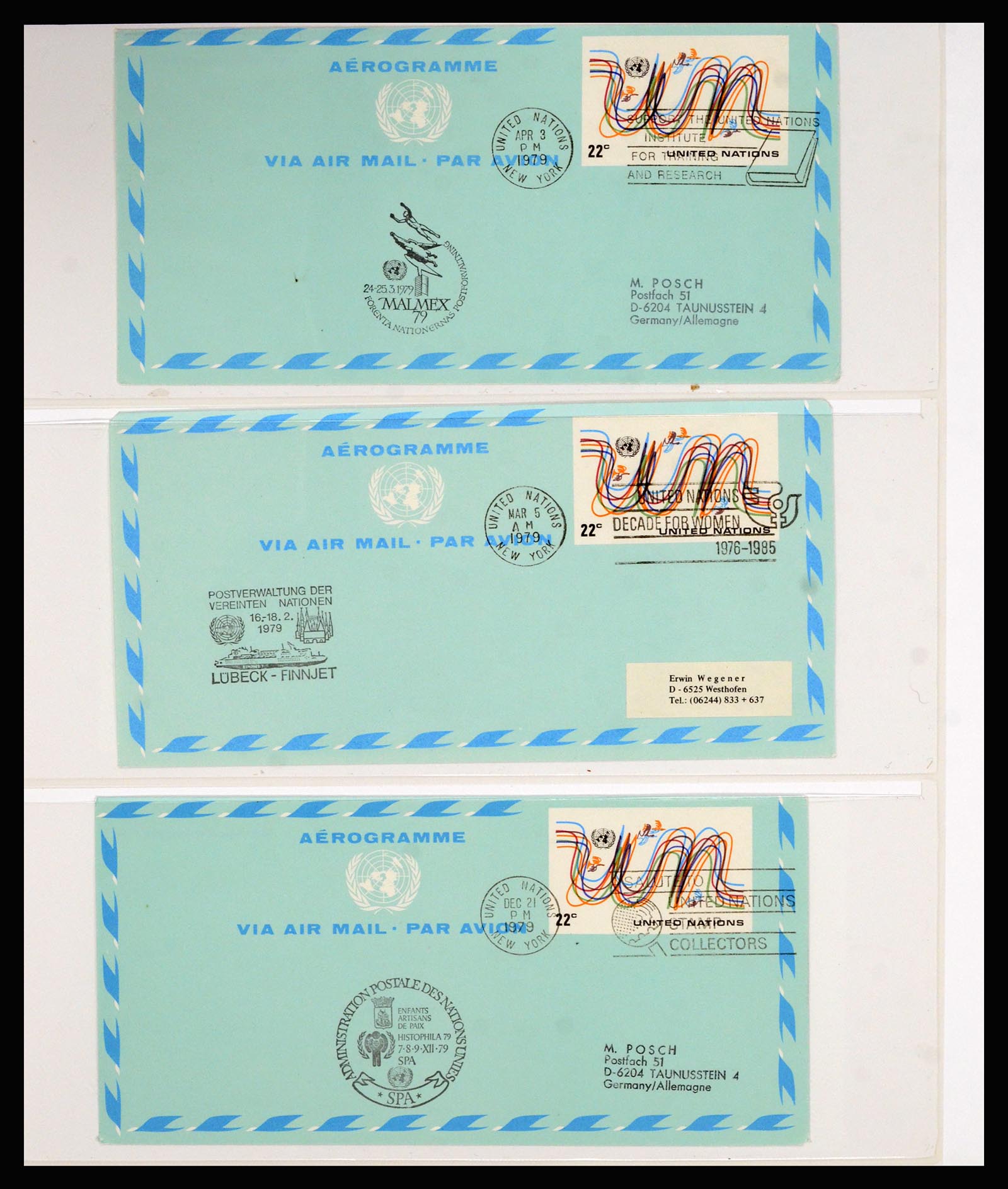 36627 062 - Stamp collection 36627 World aerograms.