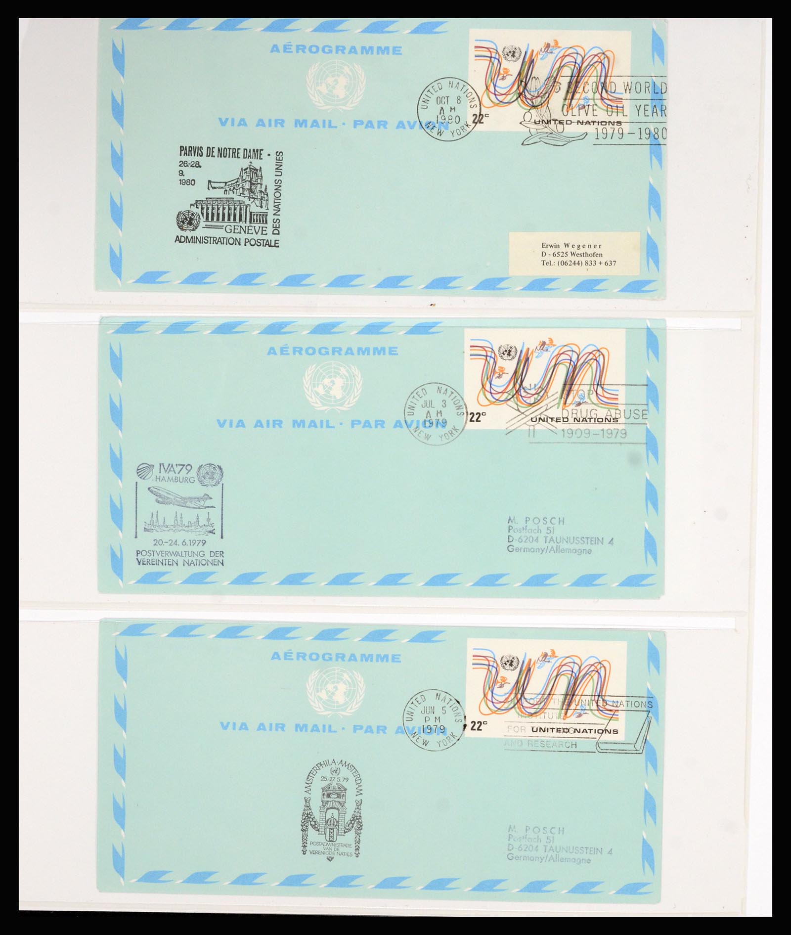 36627 064 - Stamp collection 36627 World aerograms.