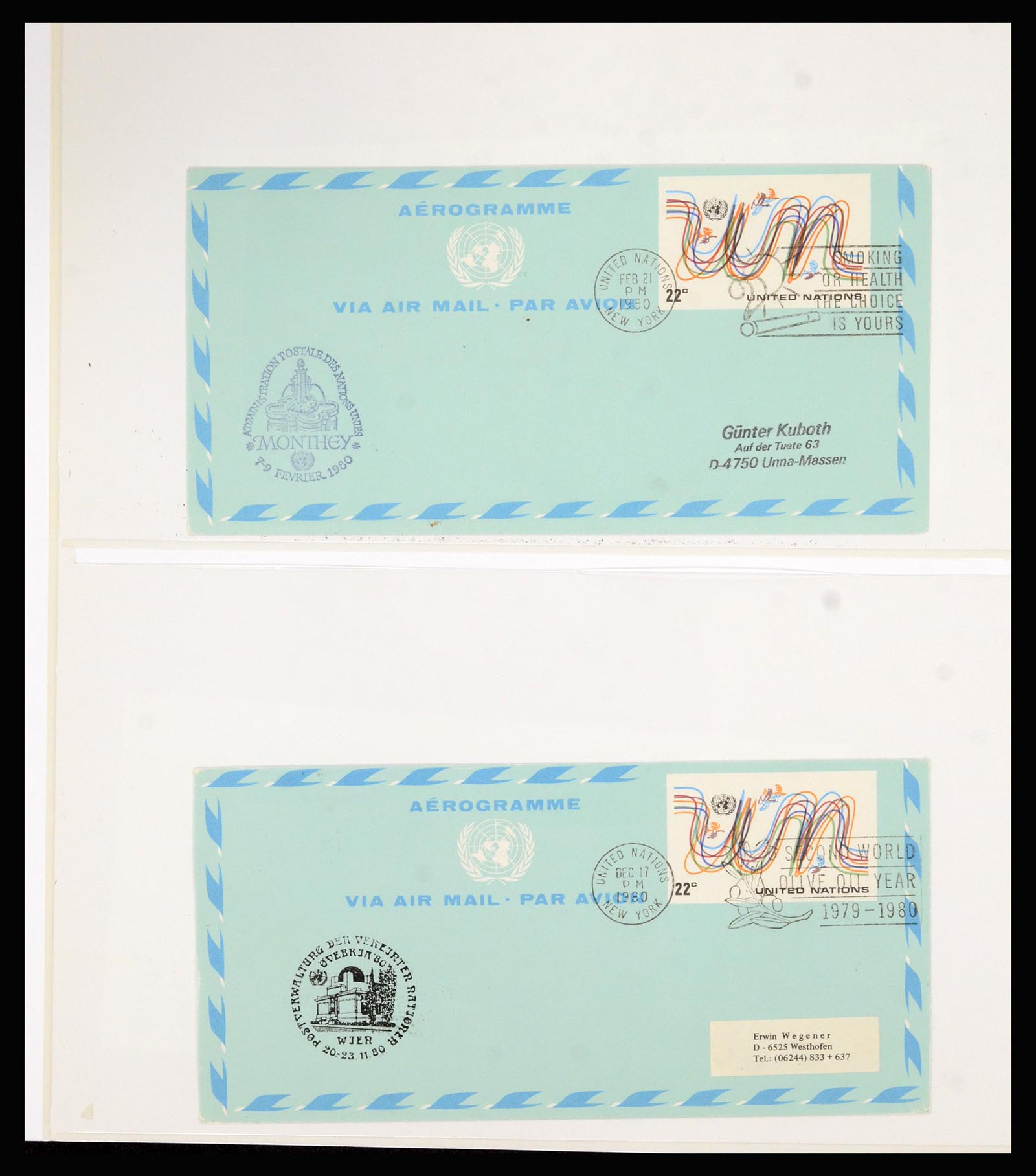 36627 069 - Stamp collection 36627 World aerograms.