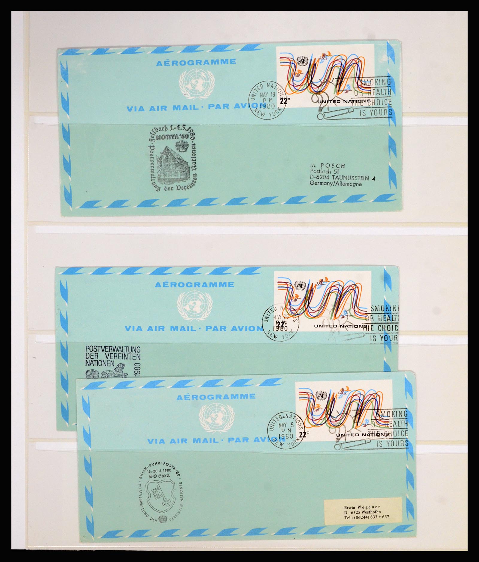 36627 071 - Stamp collection 36627 World aerograms.