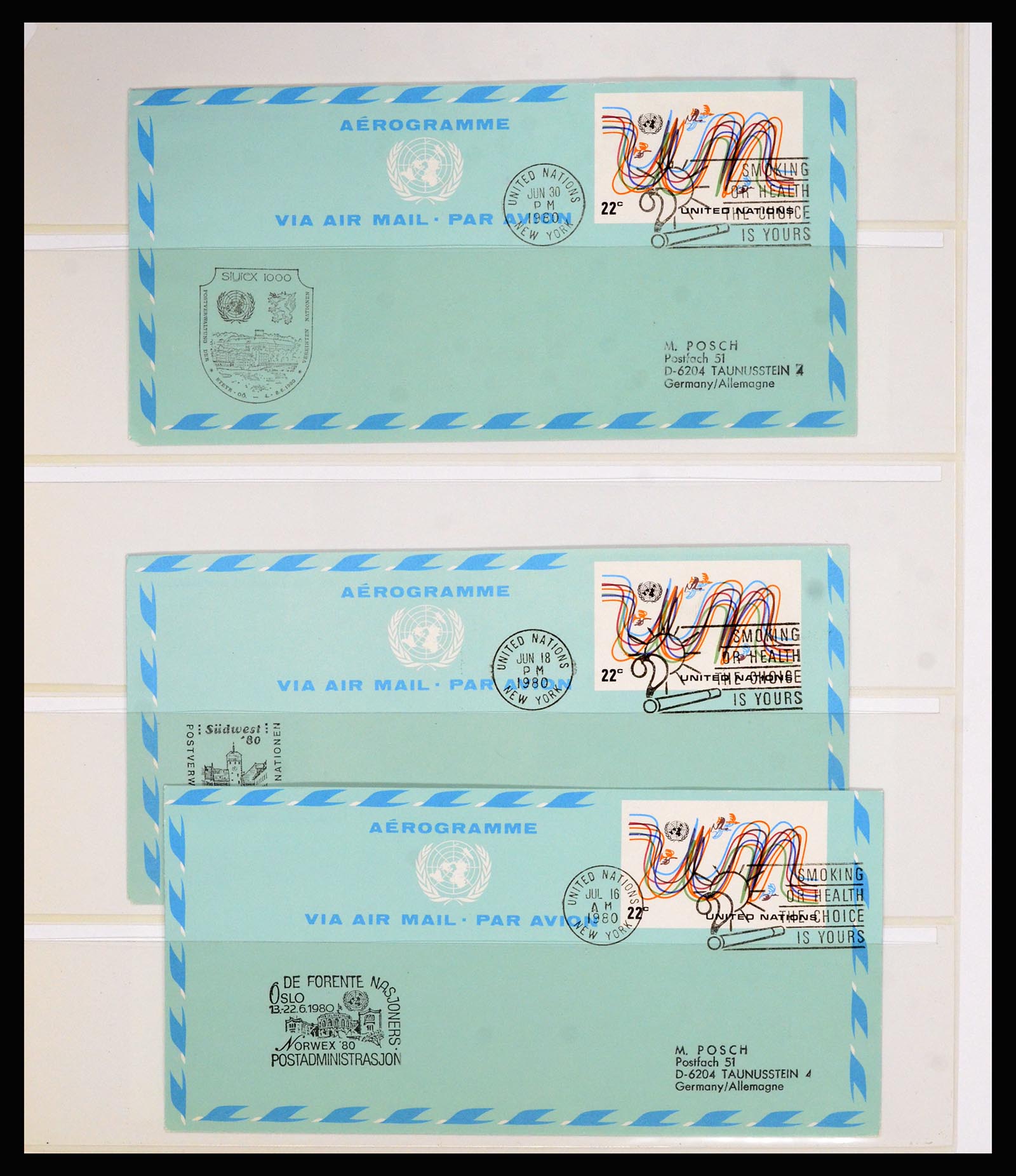 36627 072 - Stamp collection 36627 World aerograms.