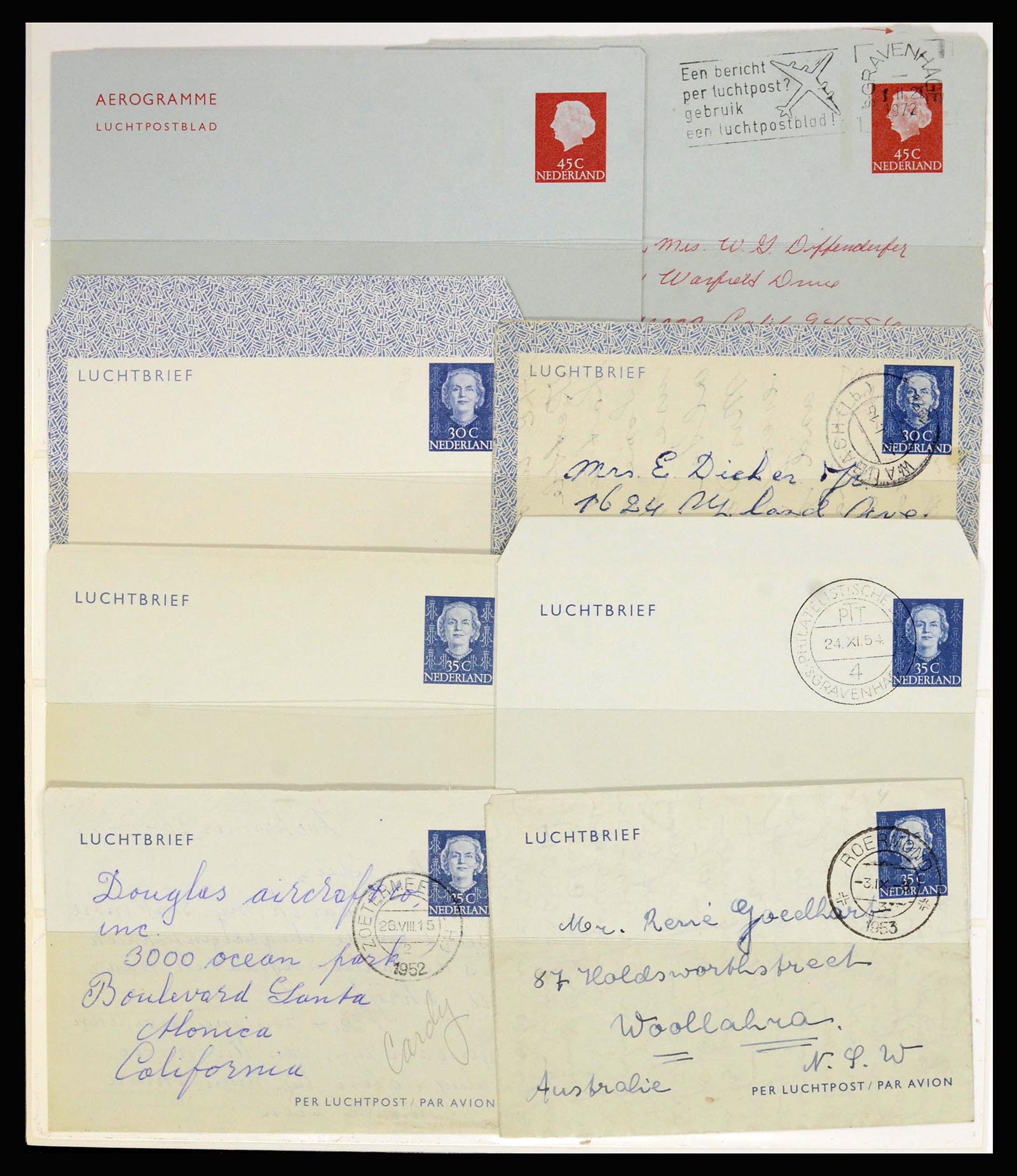 36627 080 - Stamp collection 36627 World aerograms.