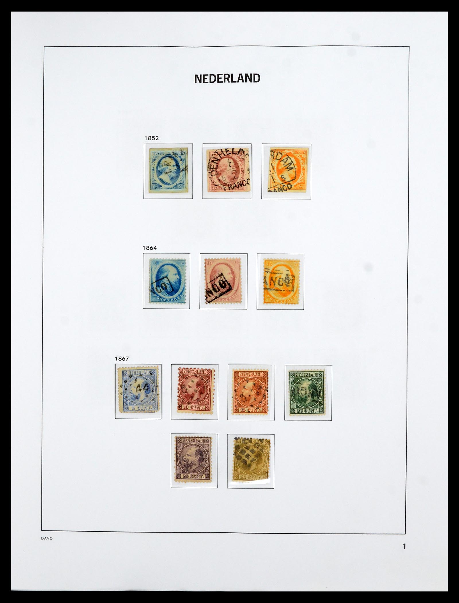 36629 001 - Postzegelverzameling 36629 Netherlands 1852-1989.