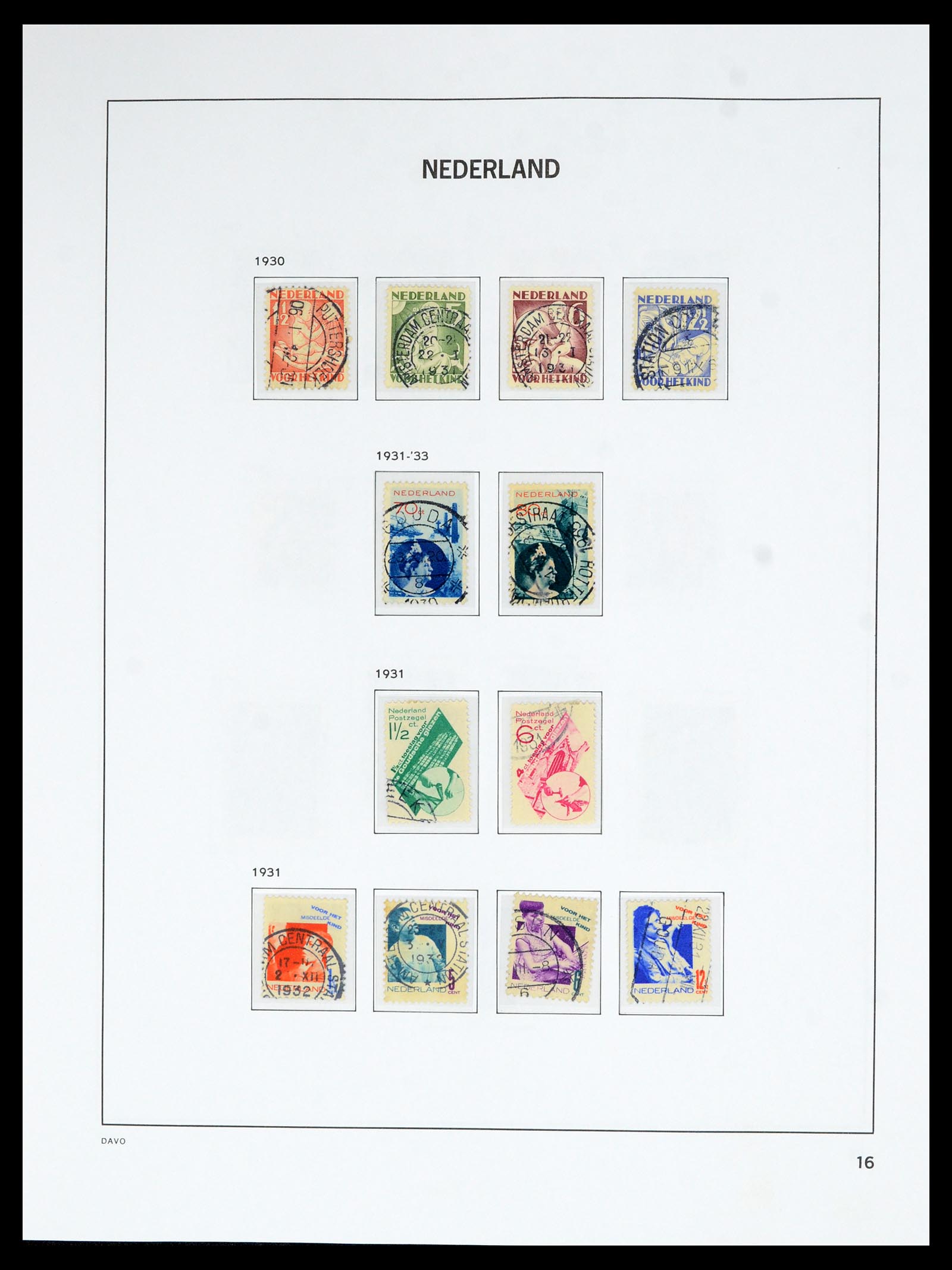 36629 016 - Postzegelverzameling 36629 Netherlands 1852-1989.