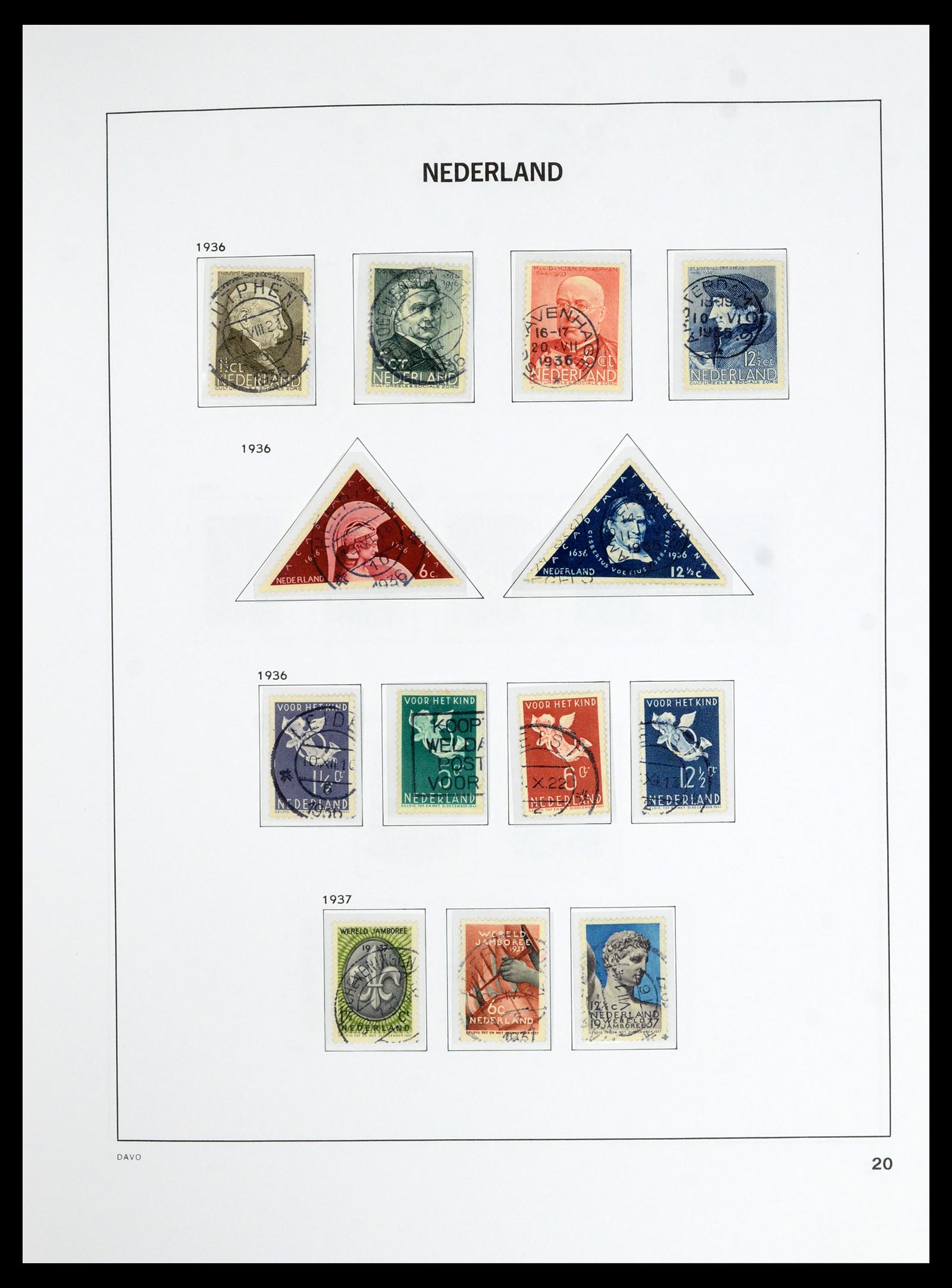 36629 020 - Postzegelverzameling 36629 Netherlands 1852-1989.