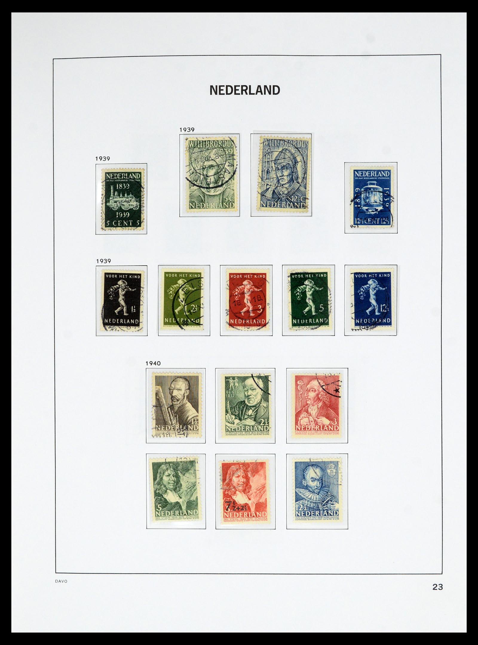 36629 023 - Postzegelverzameling 36629 Netherlands 1852-1989.