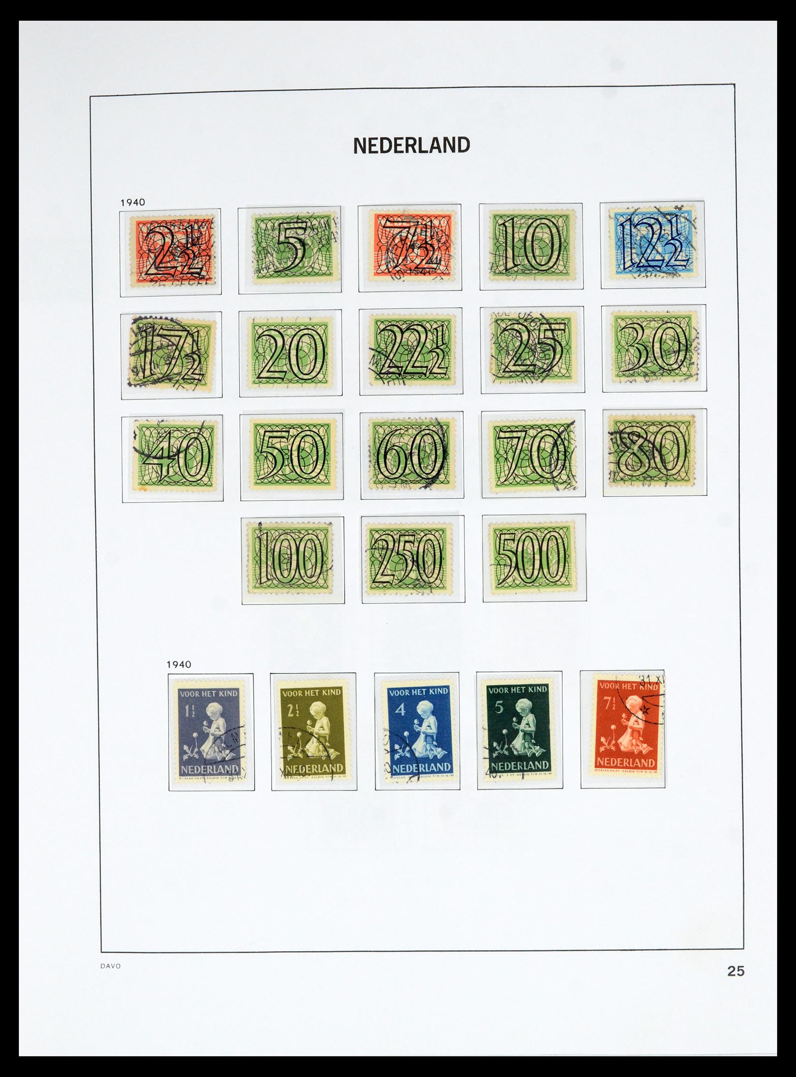36629 025 - Postzegelverzameling 36629 Netherlands 1852-1989.