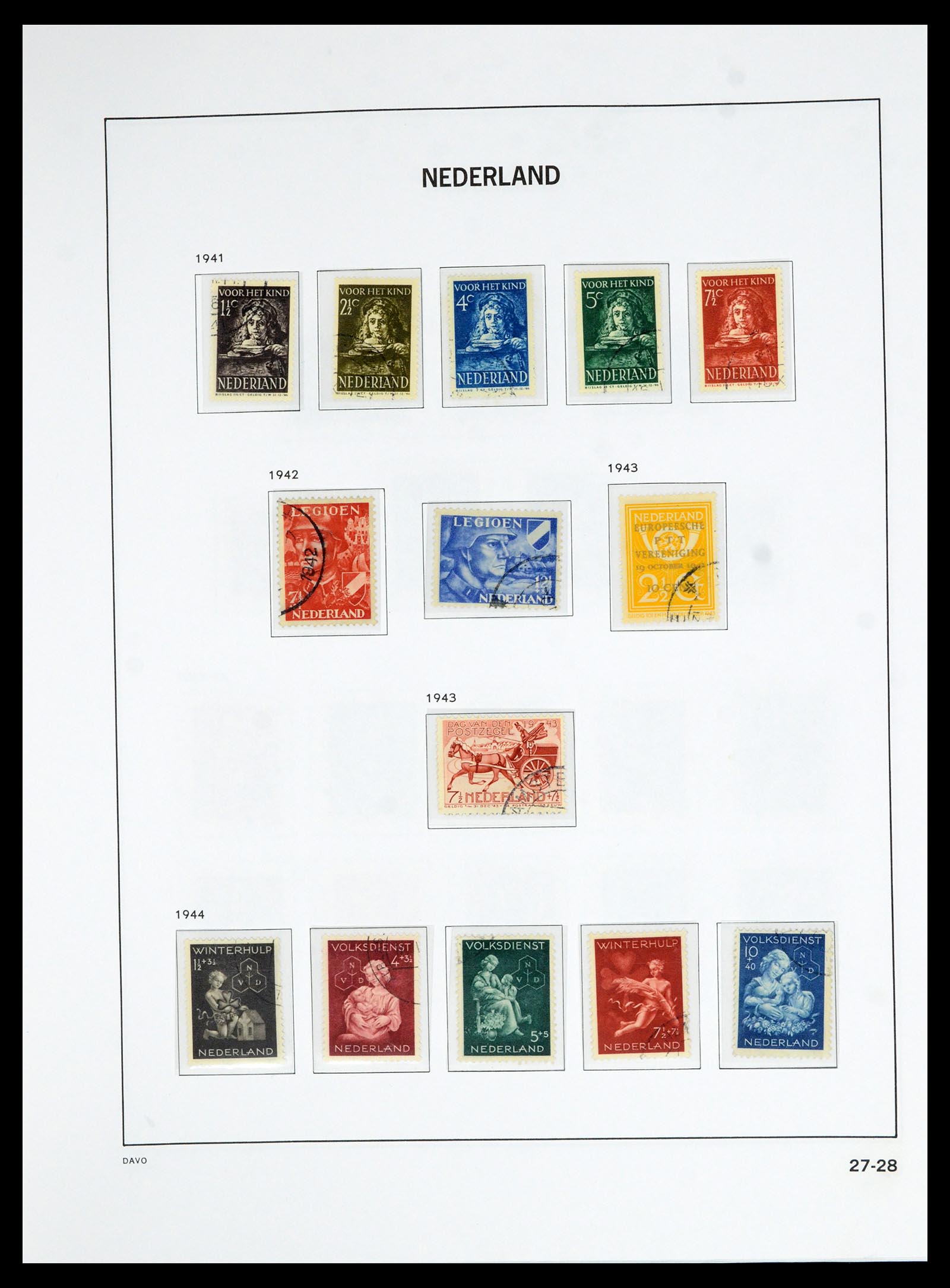 36629 027 - Postzegelverzameling 36629 Netherlands 1852-1989.