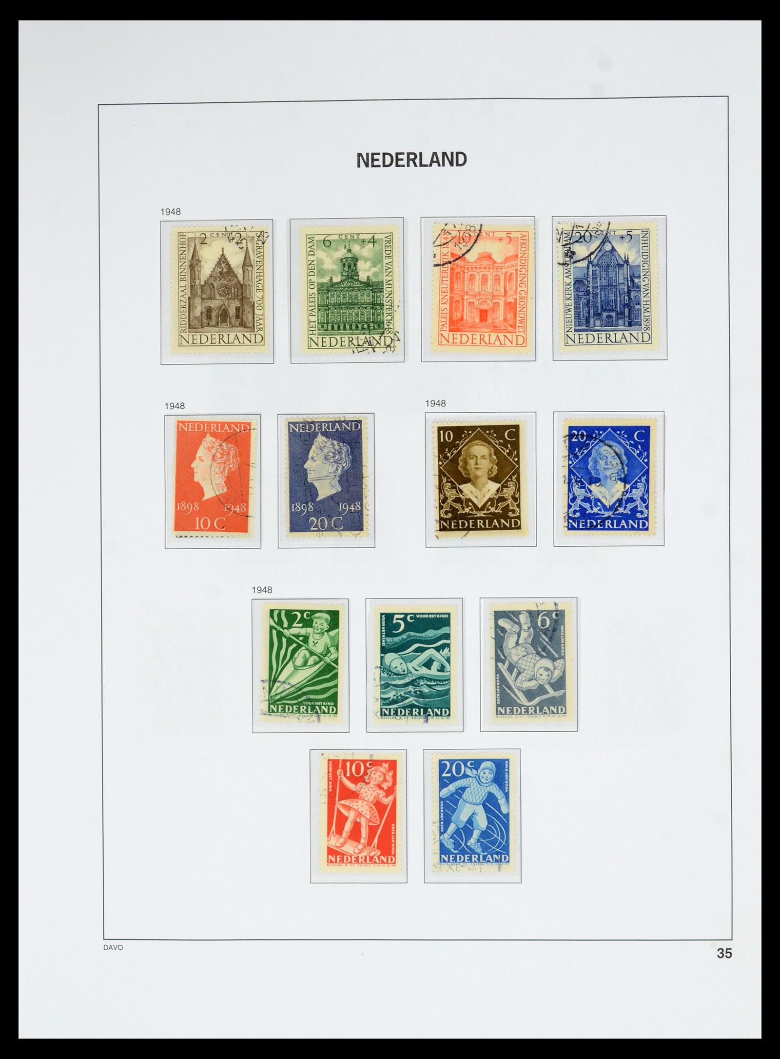 36629 034 - Postzegelverzameling 36629 Netherlands 1852-1989.