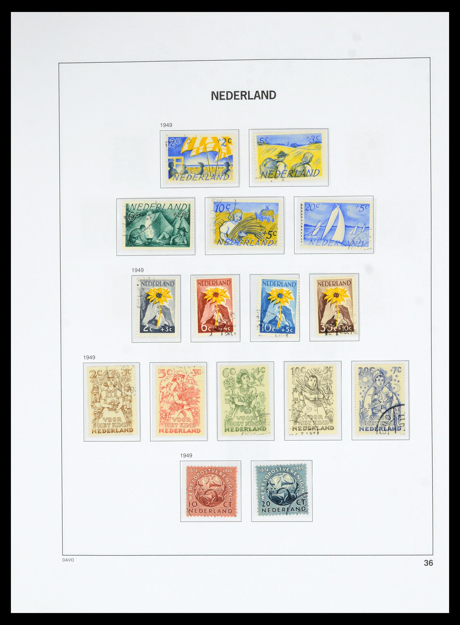 36629 035 - Postzegelverzameling 36629 Netherlands 1852-1989.