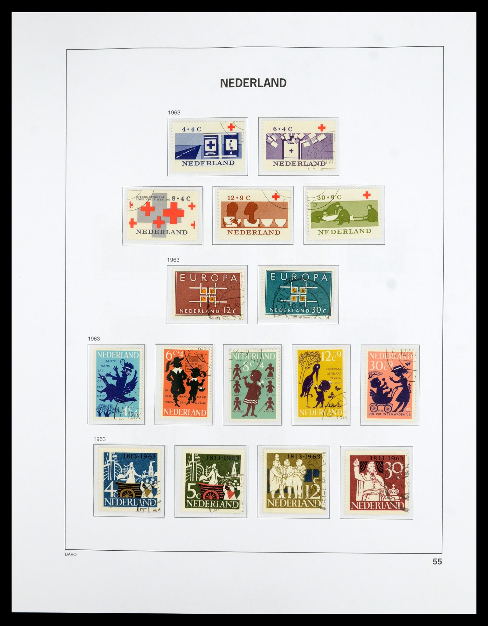 36629 055 - Postzegelverzameling 36629 Netherlands 1852-1989.