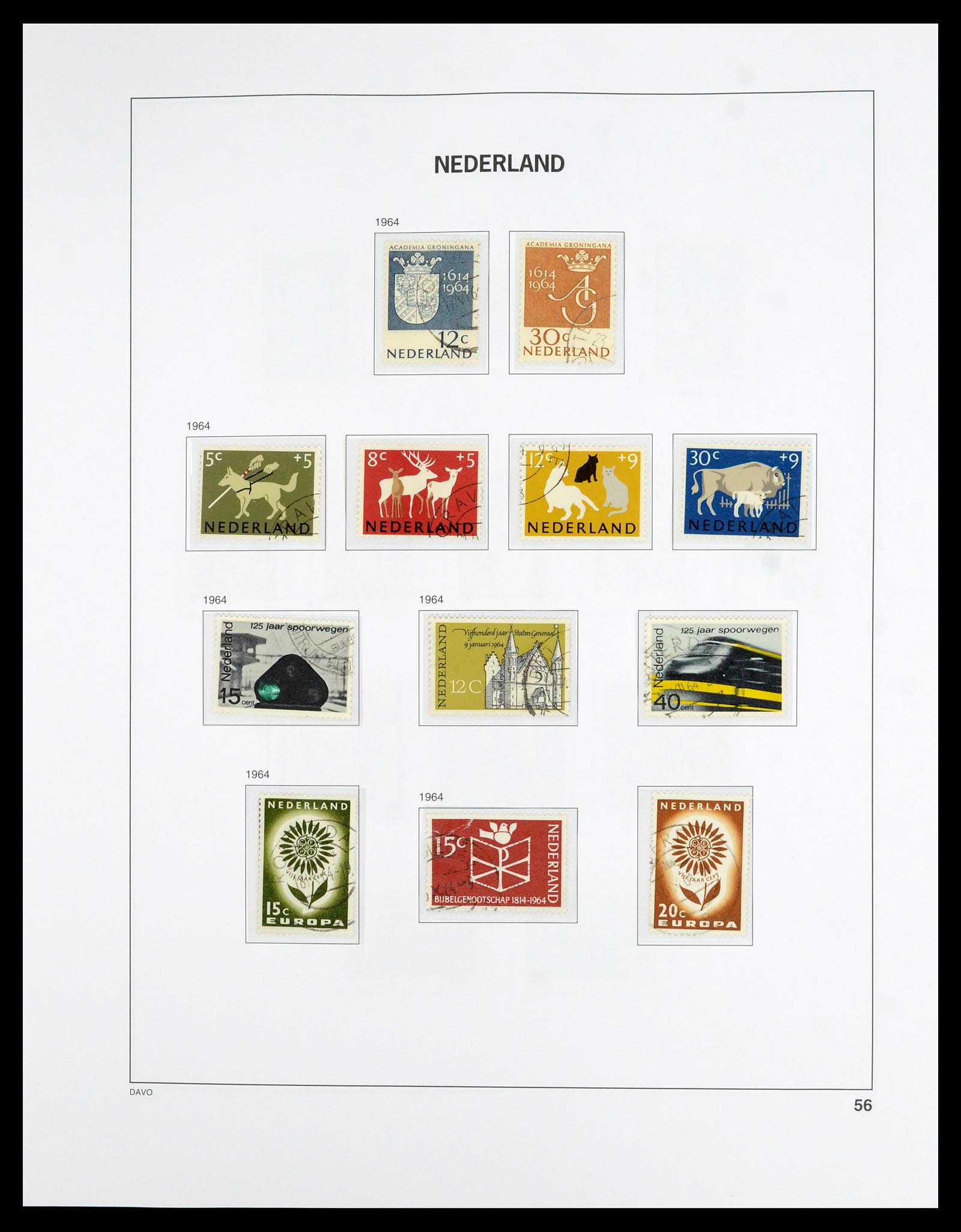 36629 056 - Stamp collection 36629 Nederland 1852-1989.