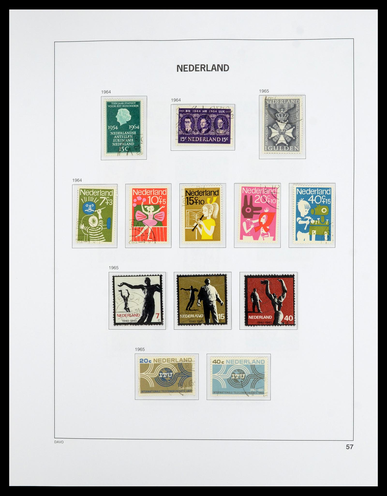 36629 057 - Stamp collection 36629 Nederland 1852-1989.