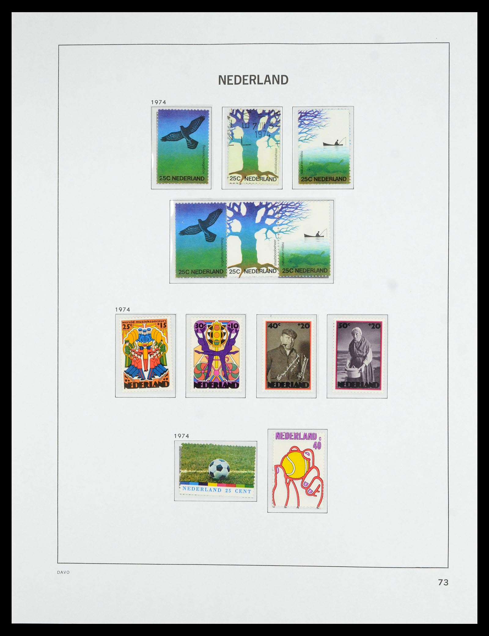 36629 074 - Postzegelverzameling 36629 Netherlands 1852-1989.