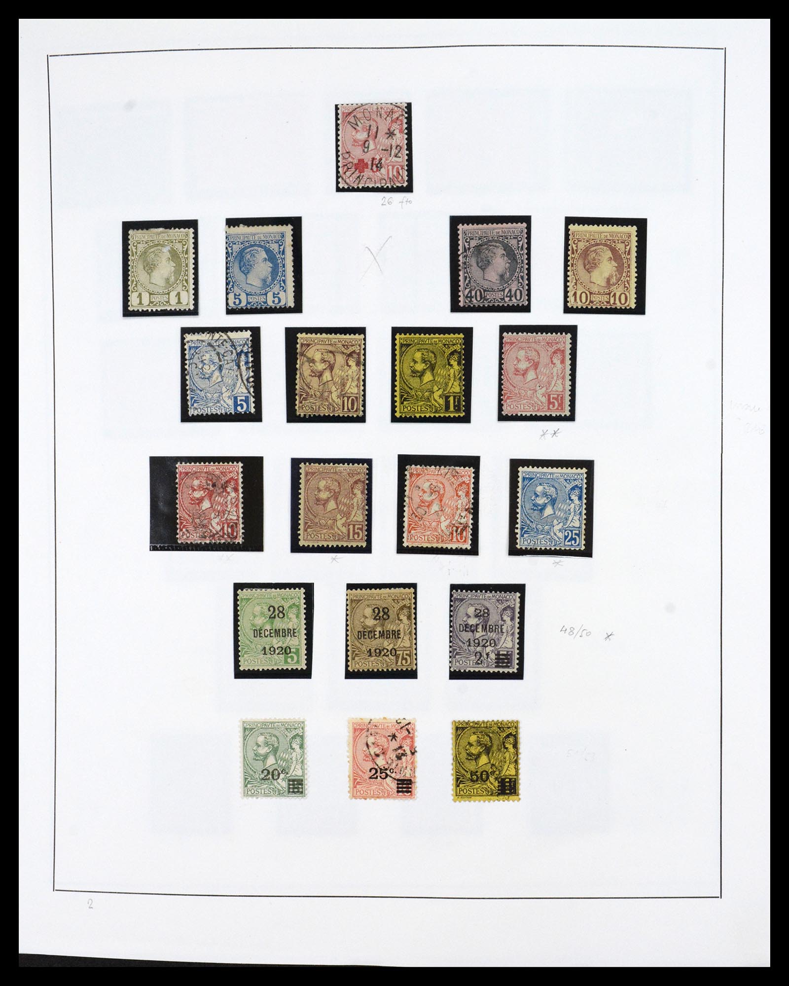 36631 001 - Postzegelverzameling 36631 Monaco 1885-1980.