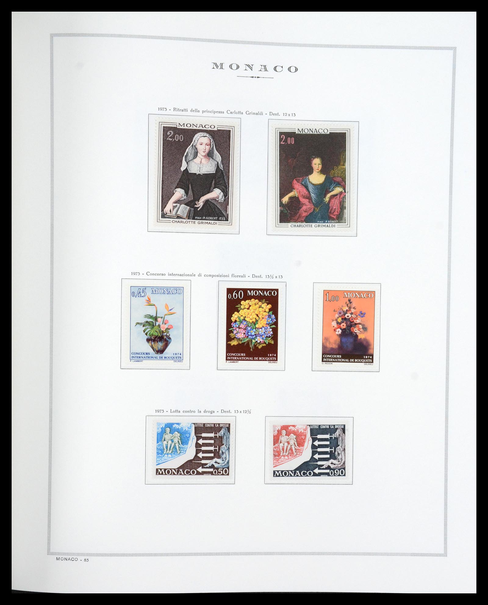 36631 074 - Postzegelverzameling 36631 Monaco 1885-1980.