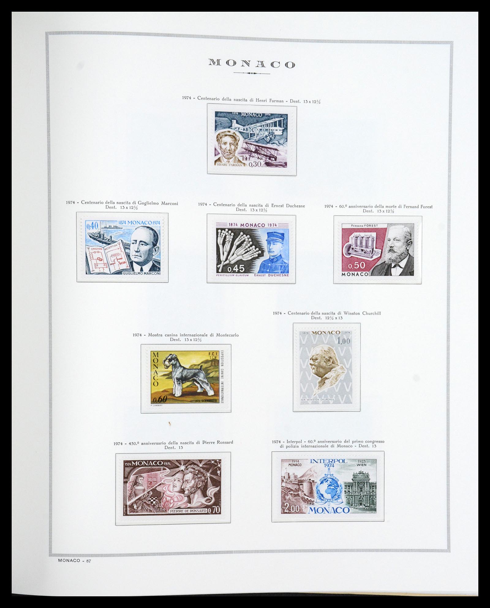 36631 076 - Postzegelverzameling 36631 Monaco 1885-1980.