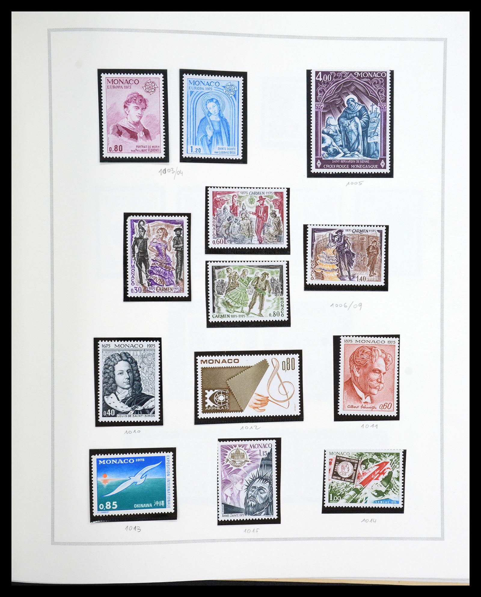 36631 082 - Postzegelverzameling 36631 Monaco 1885-1980.