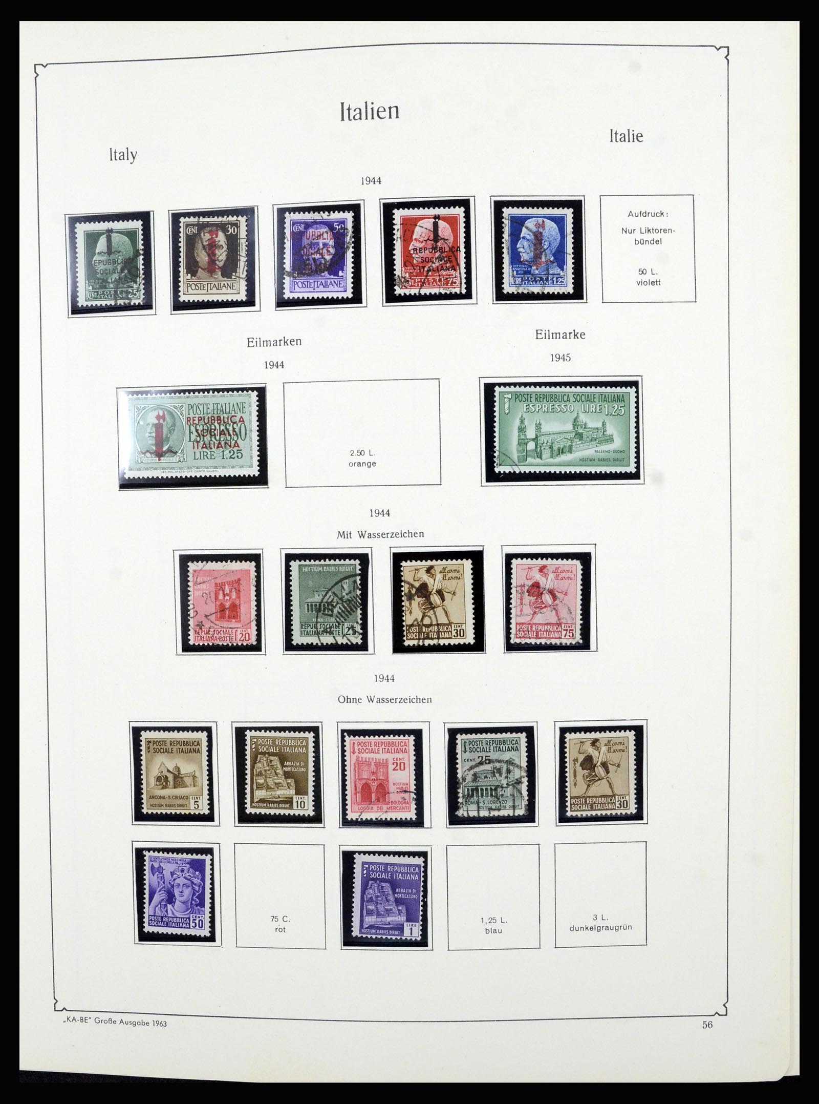 36632 055 - Postzegelverzameling 36632 Italy 1861-1977.