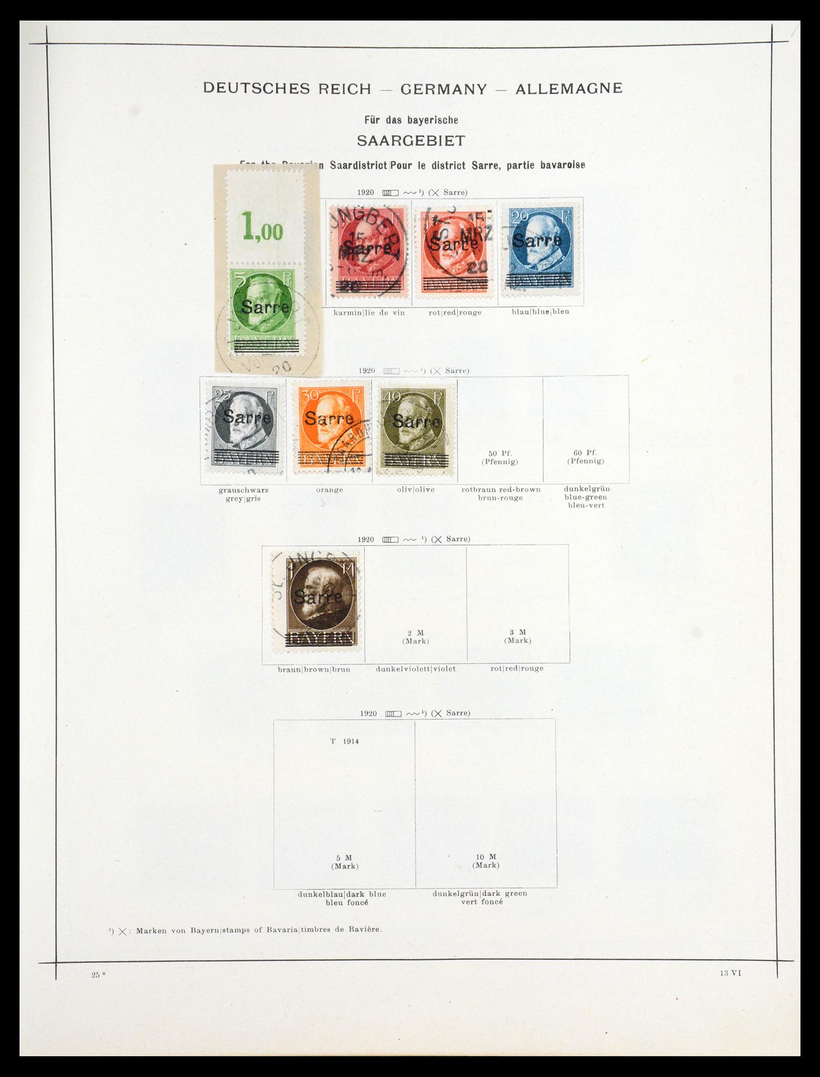 36633 032 - Postzegelverzameling 36633 Saar 1920-1959.