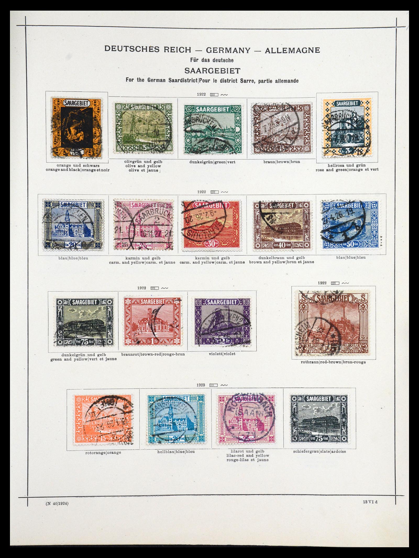 36633 035 - Postzegelverzameling 36633 Saar 1920-1959.