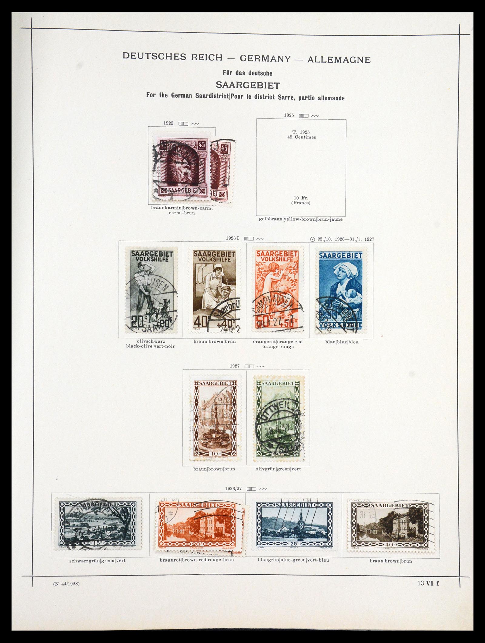 36633 037 - Postzegelverzameling 36633 Saar 1920-1959.
