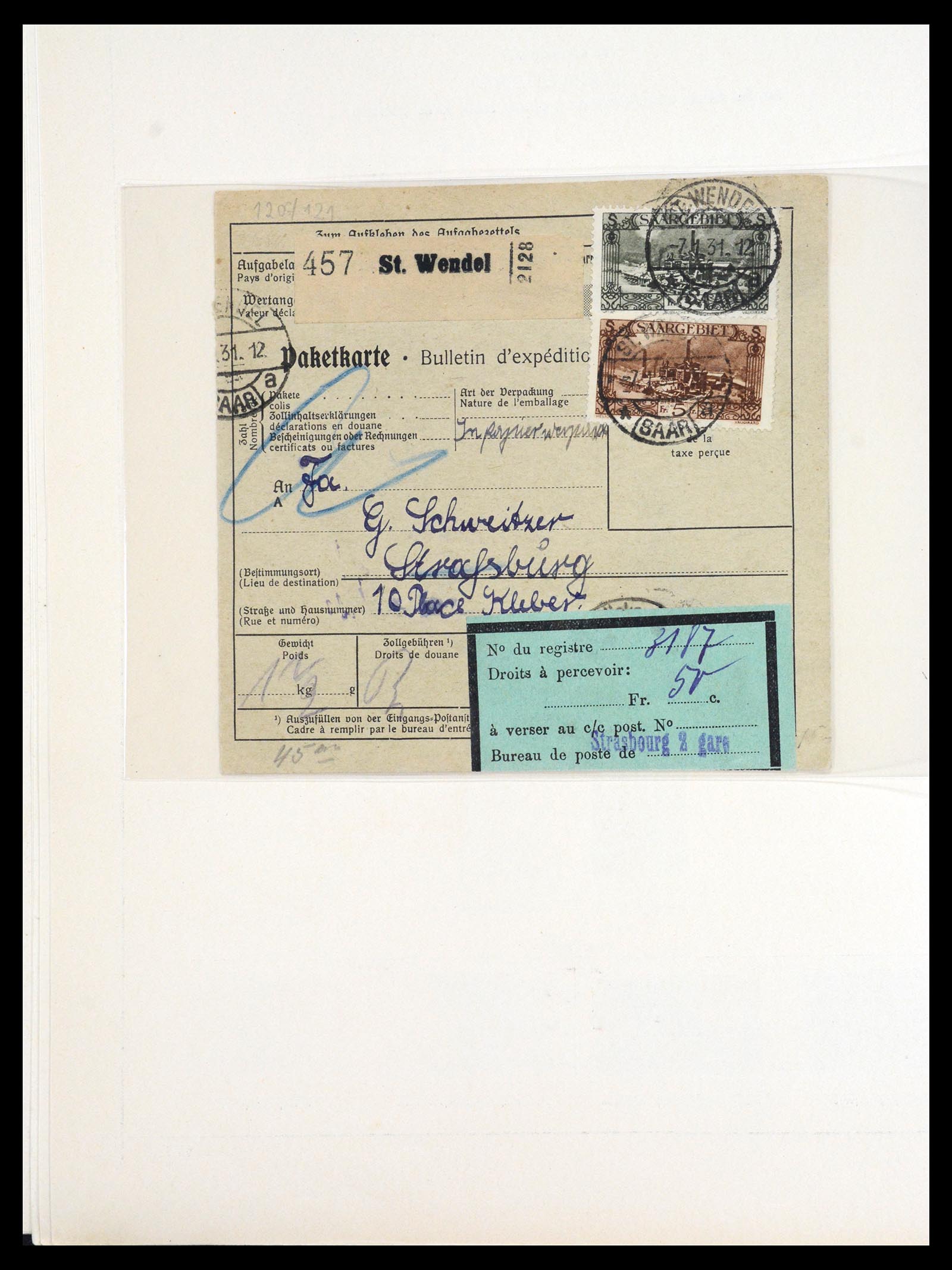 36633 038 - Postzegelverzameling 36633 Saar 1920-1959.