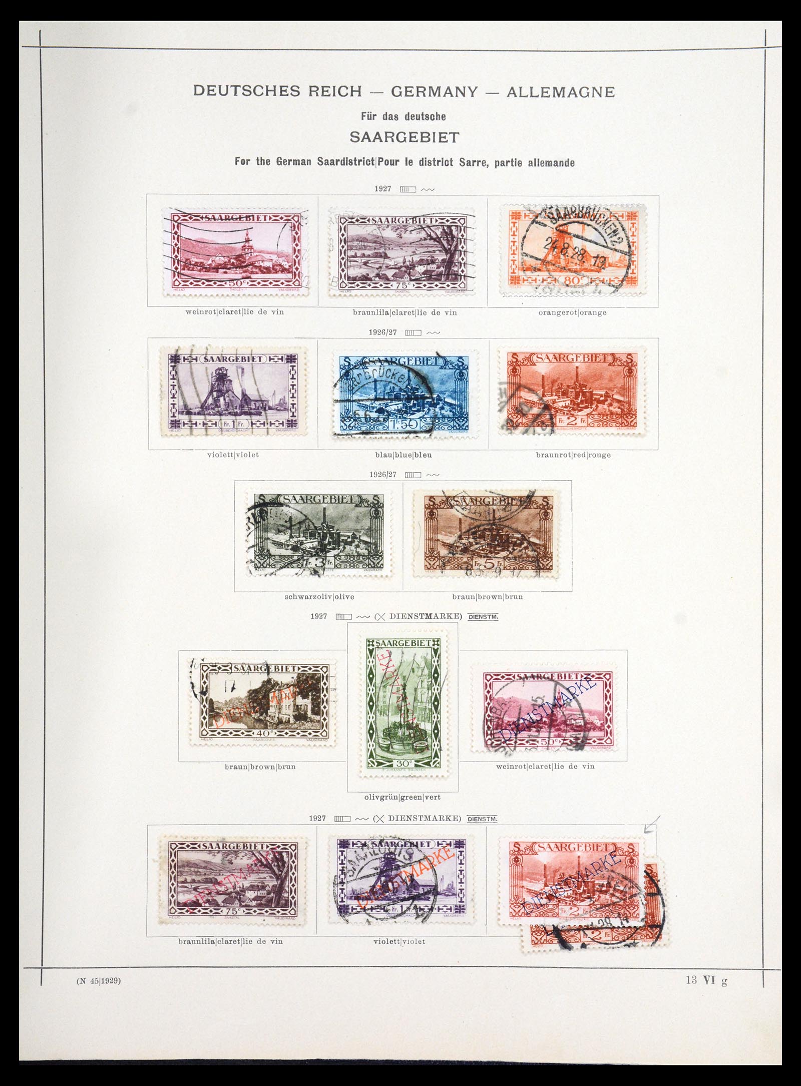 36633 039 - Postzegelverzameling 36633 Saar 1920-1959.