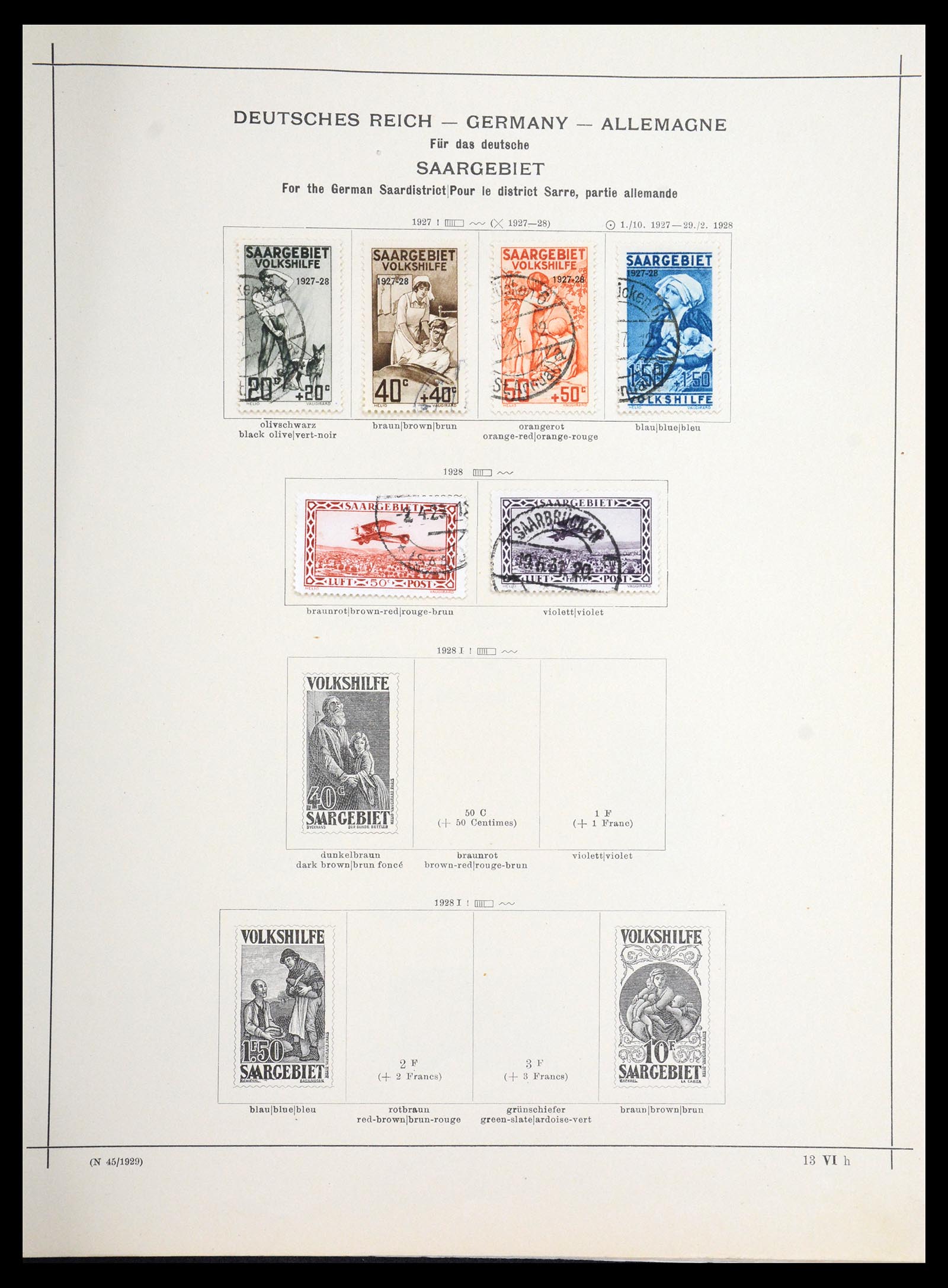 36633 040 - Postzegelverzameling 36633 Saar 1920-1959.