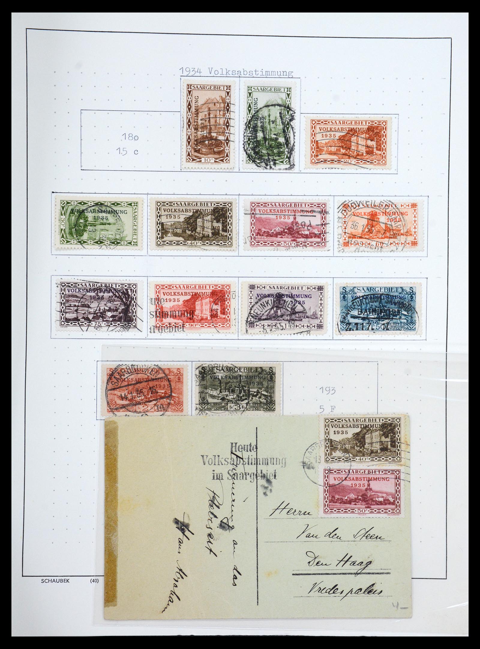 36633 042 - Postzegelverzameling 36633 Saar 1920-1959.