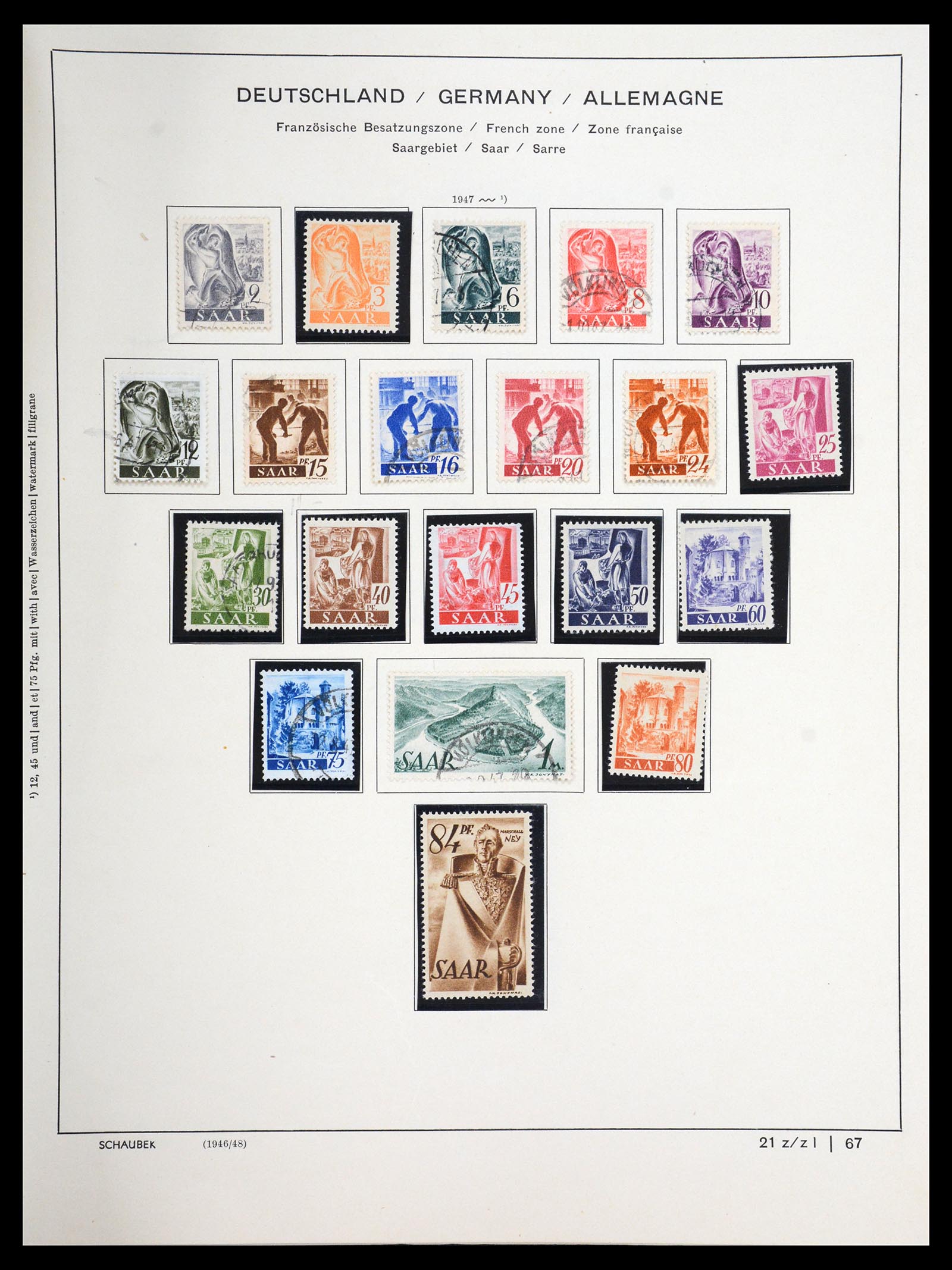 36633 043 - Postzegelverzameling 36633 Saar 1920-1959.