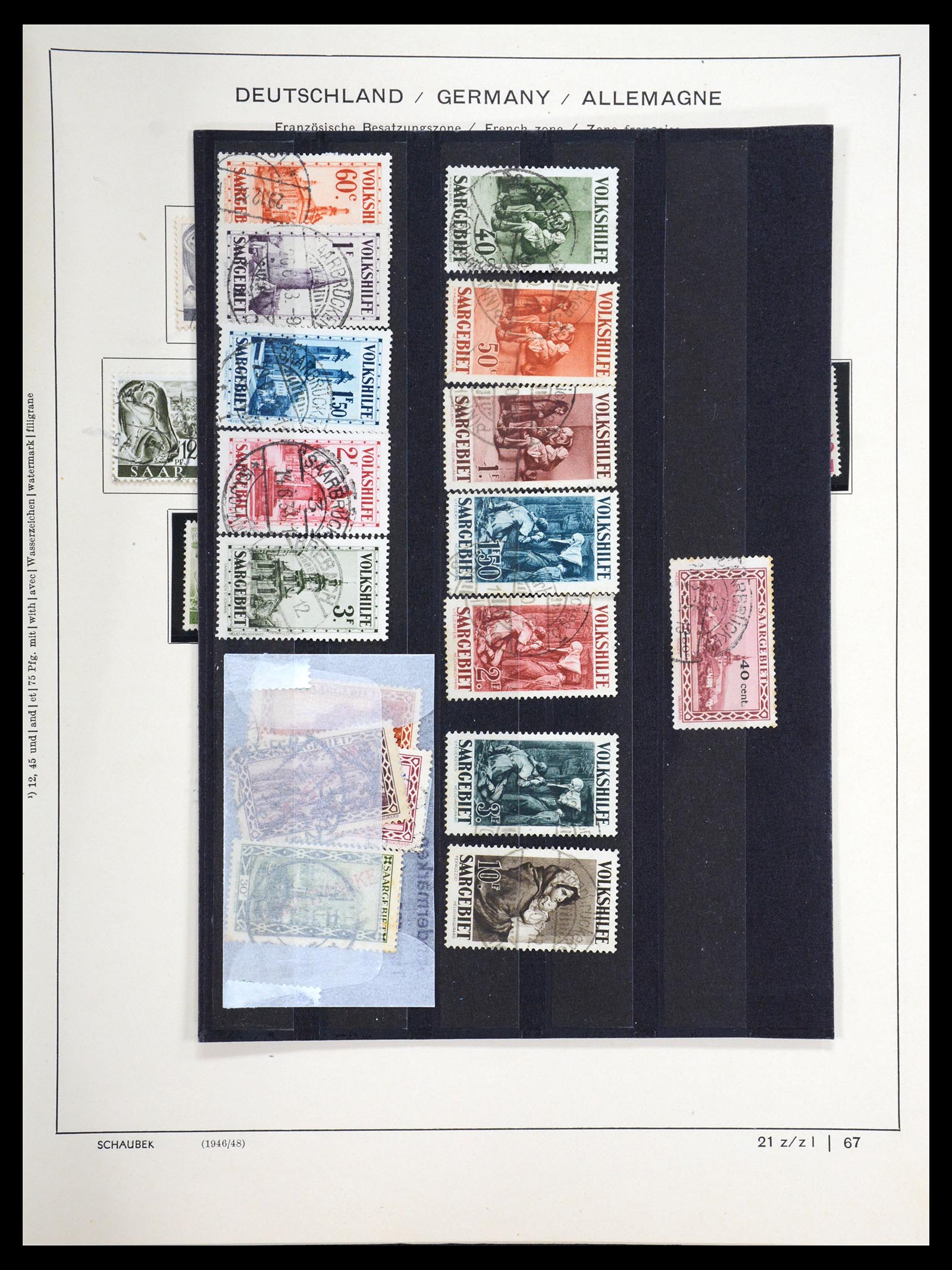 36633 044 - Postzegelverzameling 36633 Saar 1920-1959.