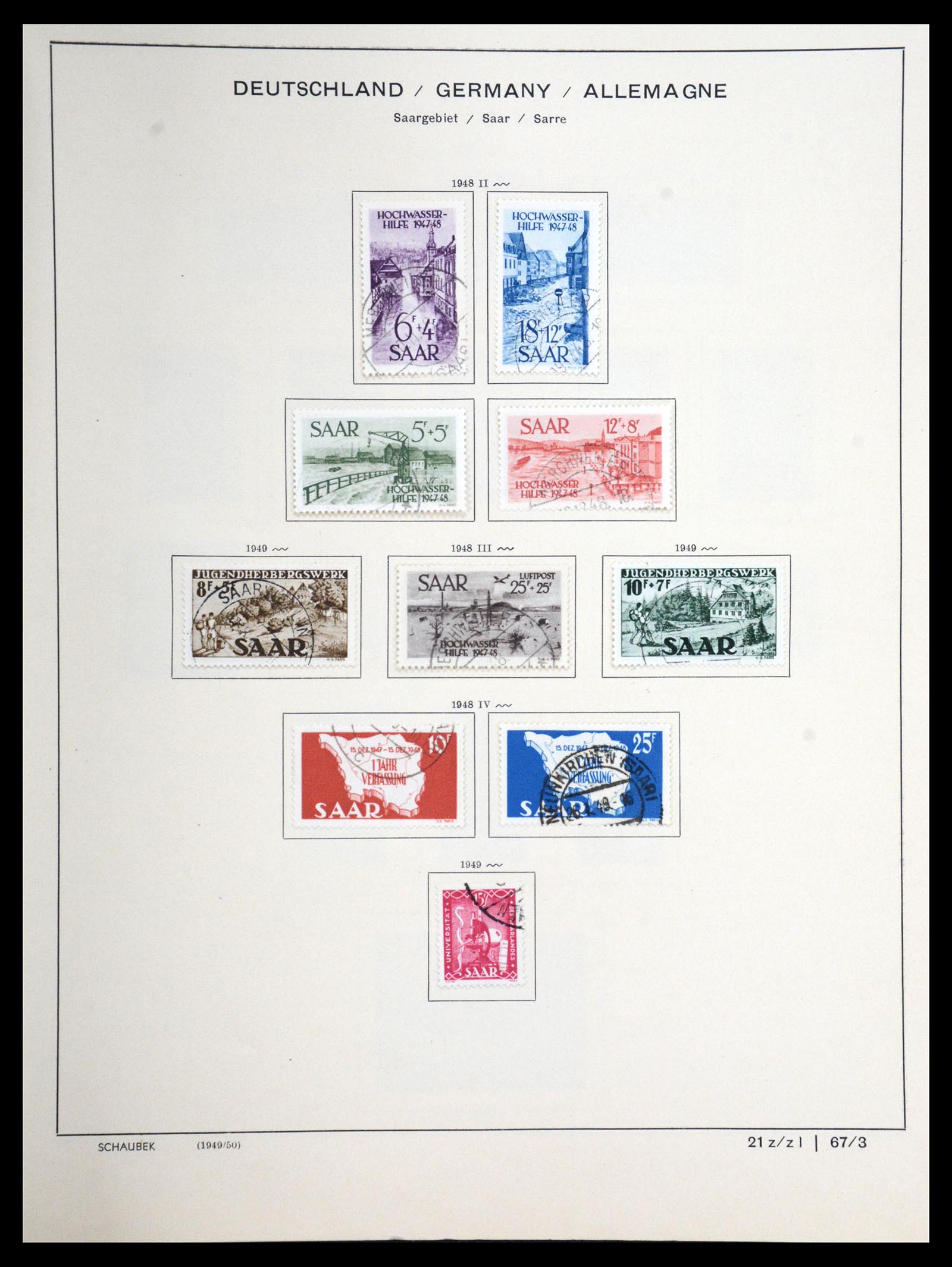 36633 047 - Stamp collection 36633 Saar 1920-1959.