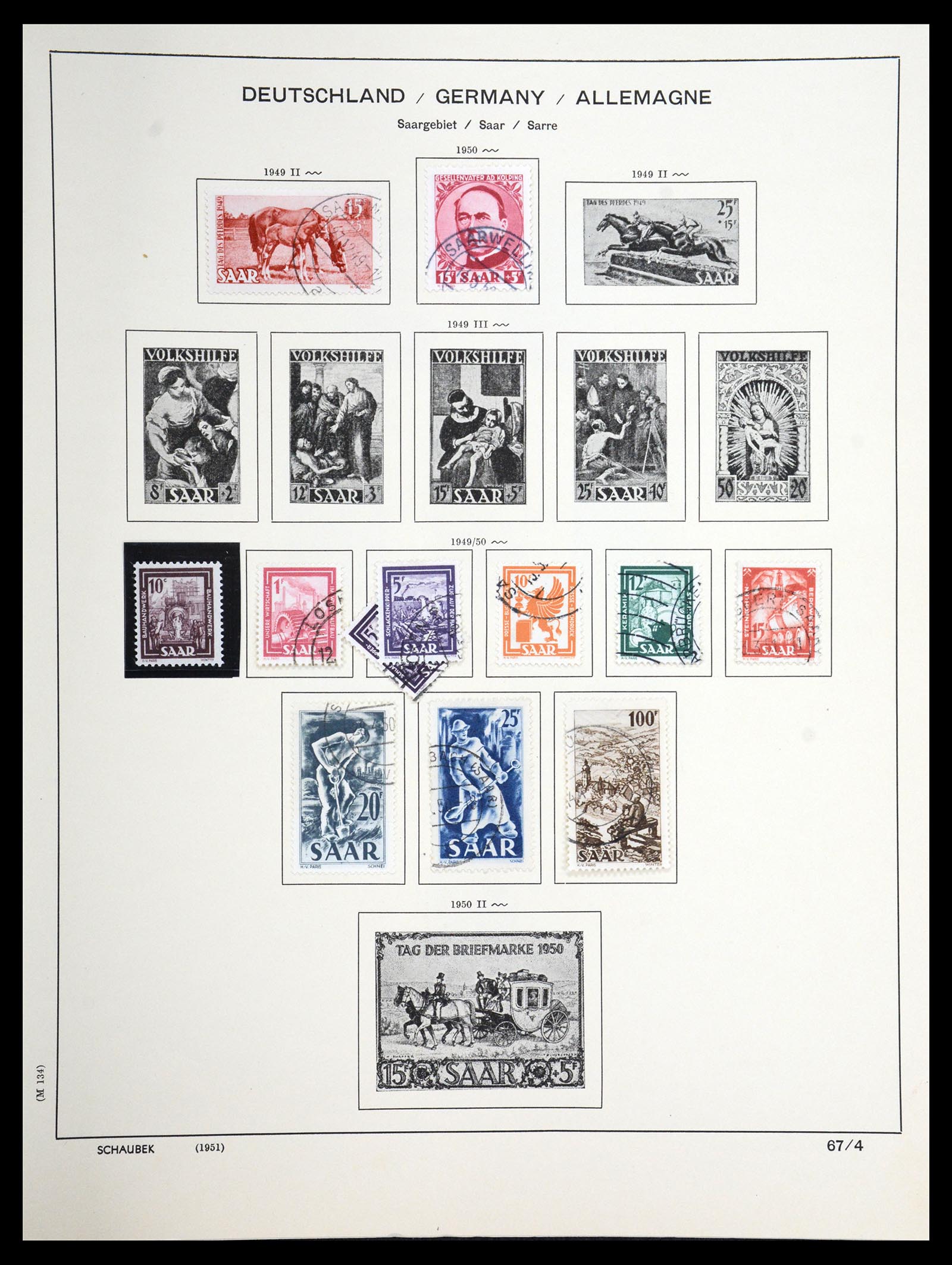 36633 048 - Postzegelverzameling 36633 Saar 1920-1959.