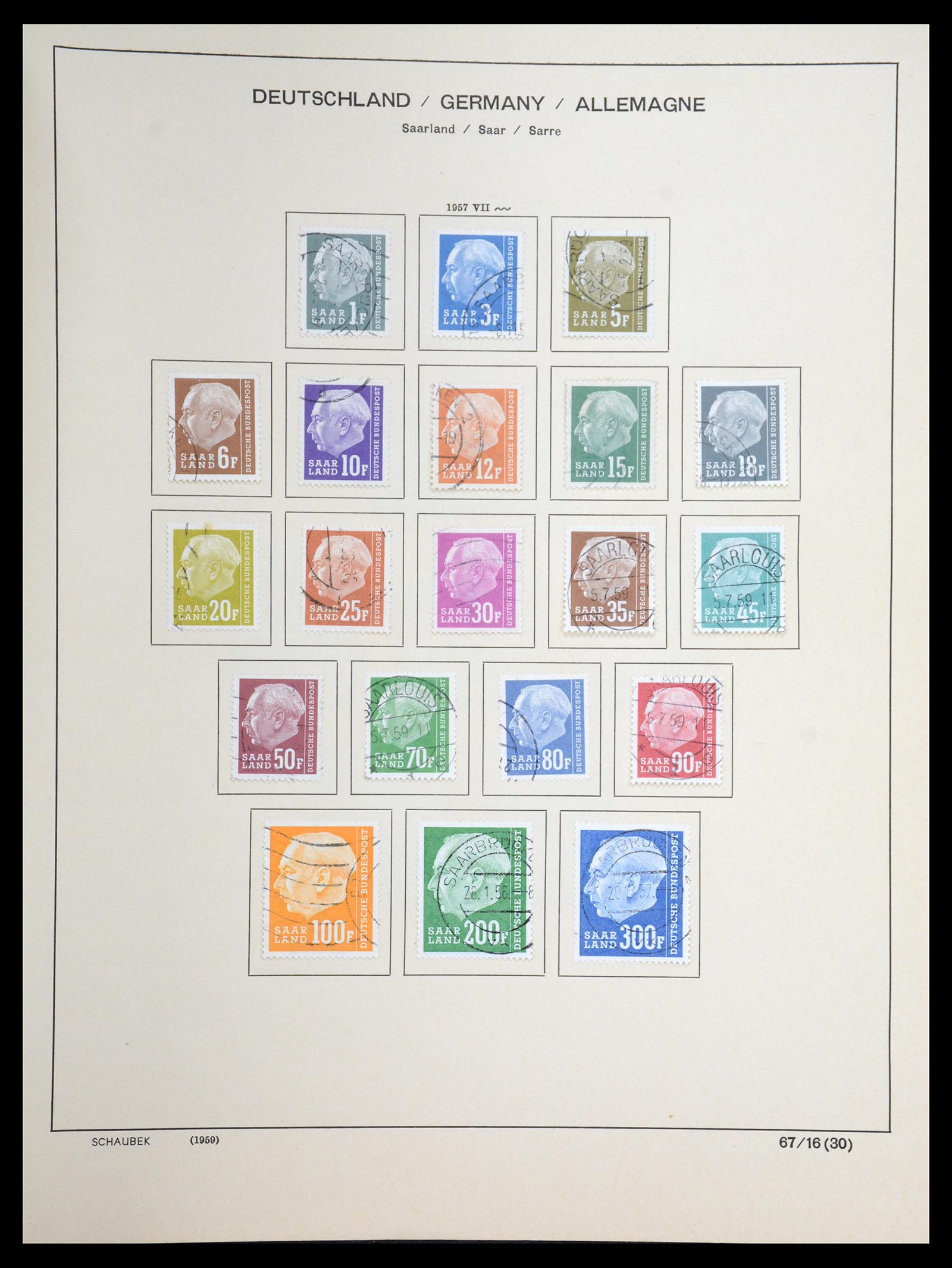 36633 060 - Postzegelverzameling 36633 Saar 1920-1959.