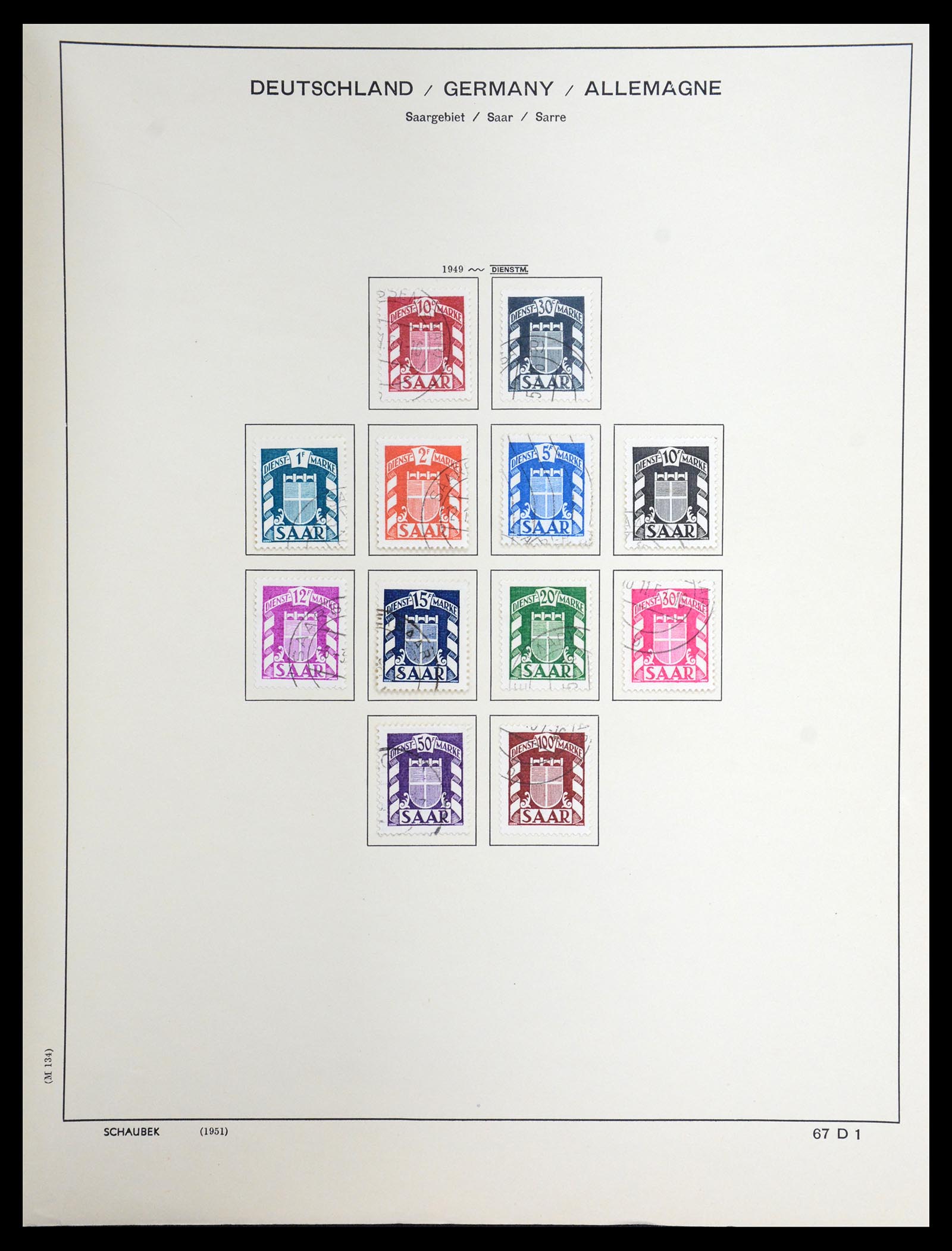 36633 063 - Postzegelverzameling 36633 Saar 1920-1959.