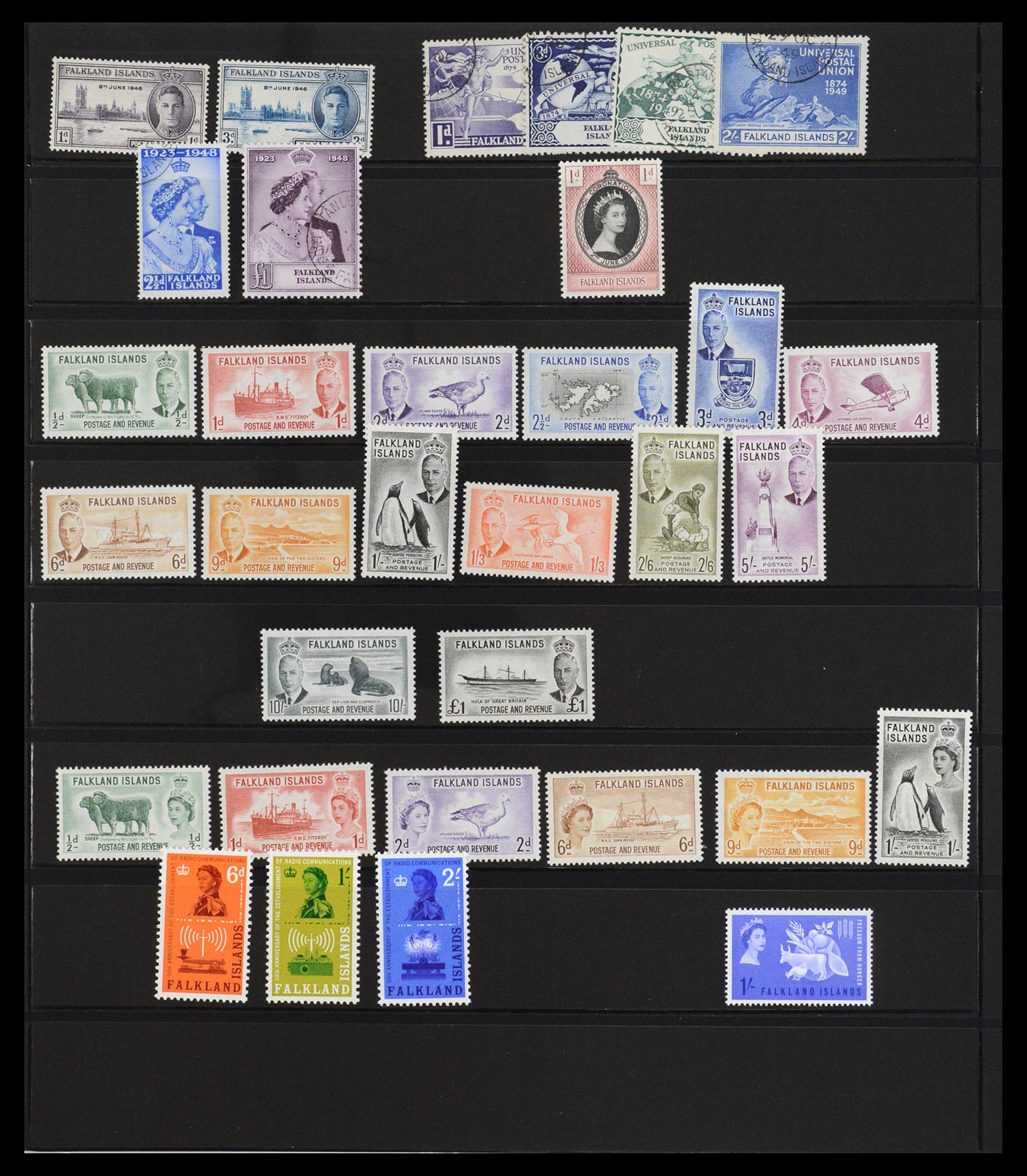 36638 002 - Postzegelverzameling 36638 Falkland Islands 1904-2005.